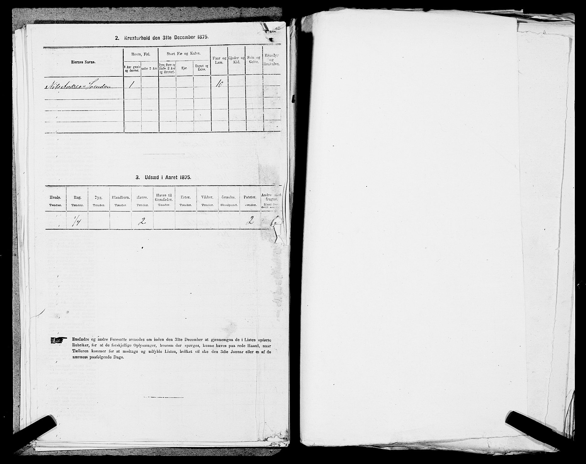 SAST, 1875 census for 1124P Håland, 1875, p. 376