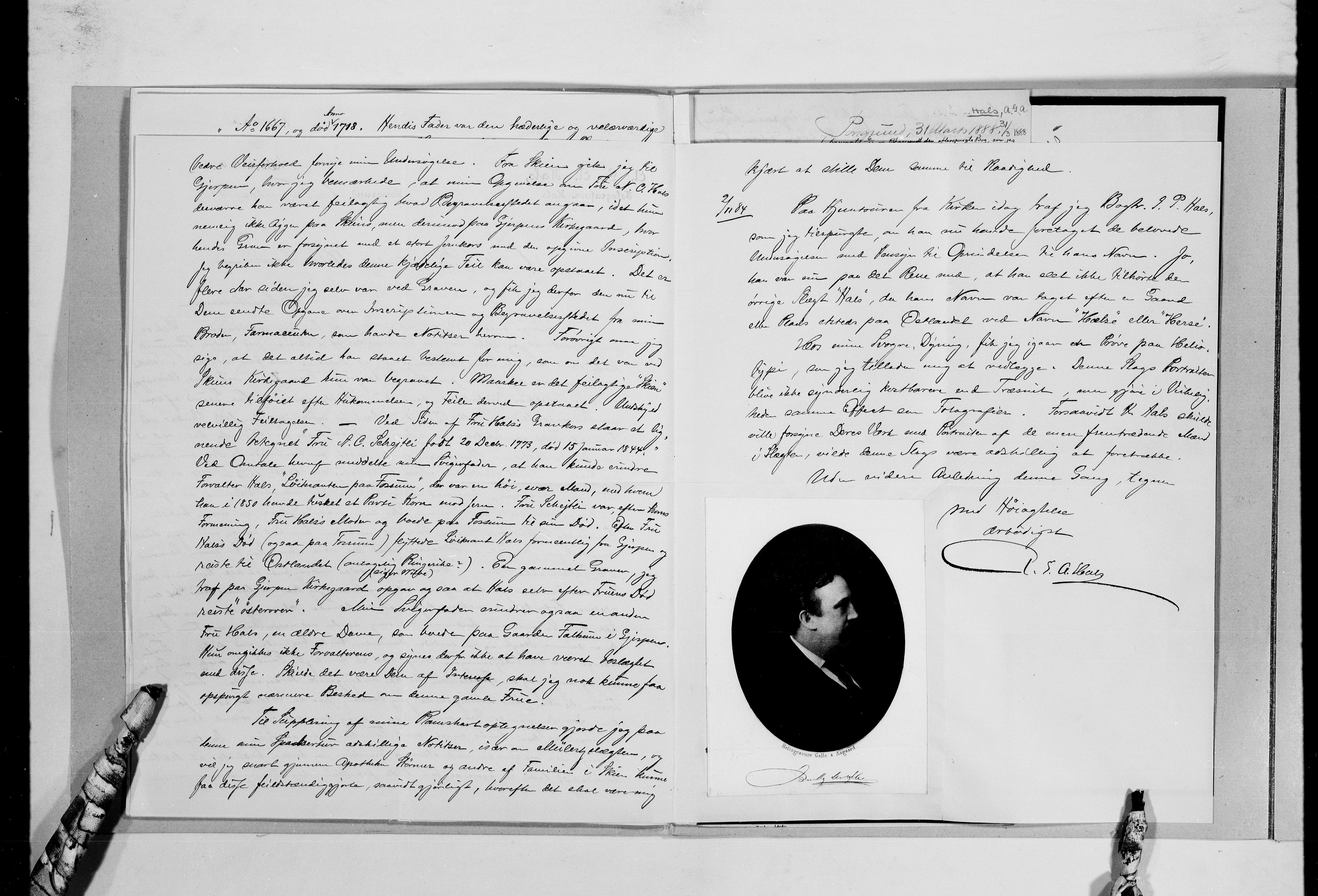 Lassens samlinger, AV/RA-PA-0051/G/L0098: Alfabetisk ordnede brev til Wilhelm Lassen: Hagemann - Jørgensen, 1815-1907, p. 15
