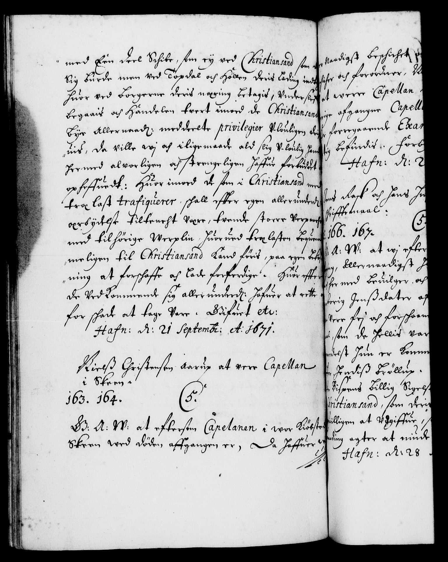 Danske Kanselli 1572-1799, AV/RA-EA-3023/F/Fc/Fca/Fcaa/L0011: Norske registre (mikrofilm), 1670-1673, p. 482b