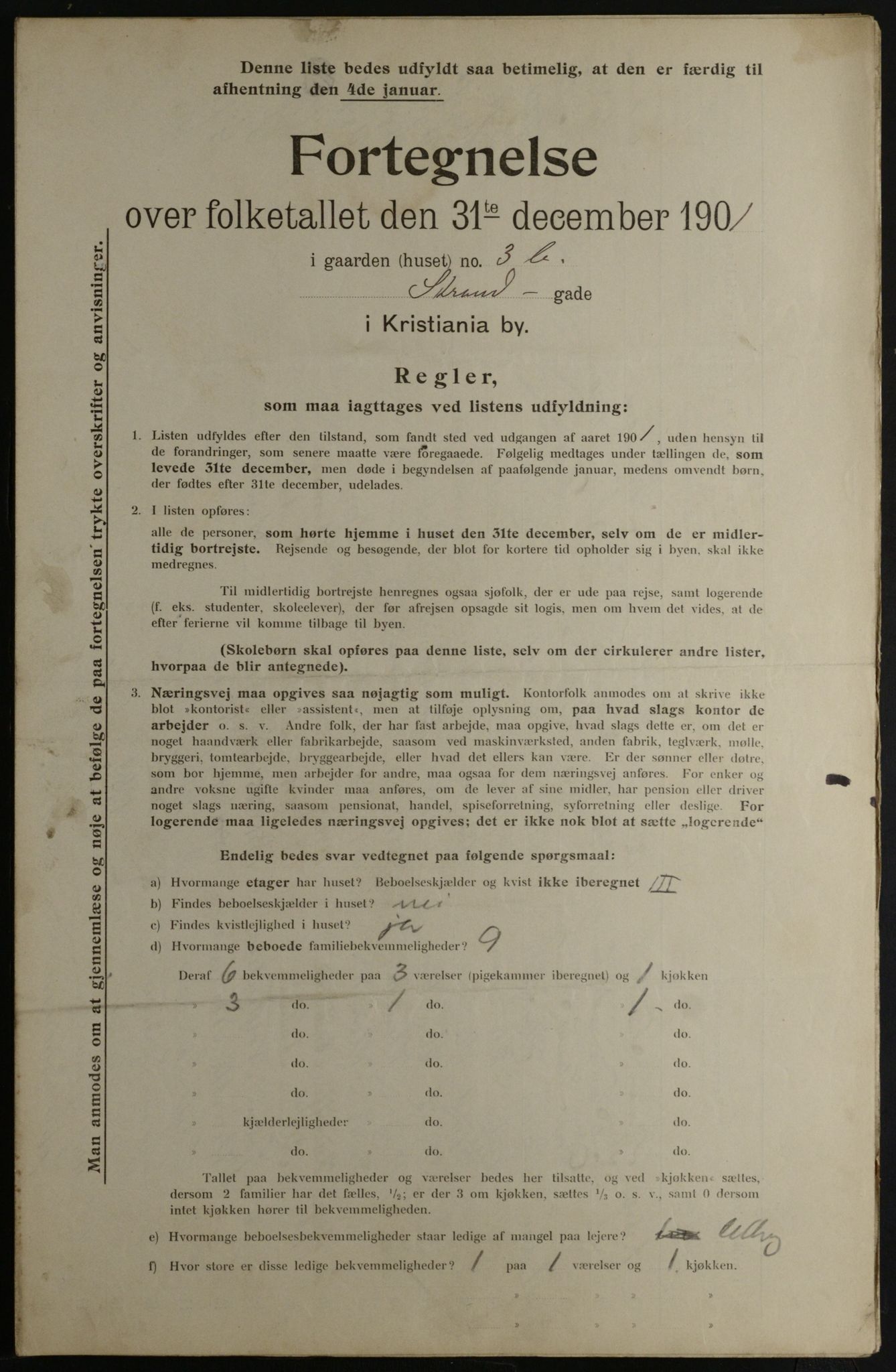 OBA, Municipal Census 1901 for Kristiania, 1901, p. 15959