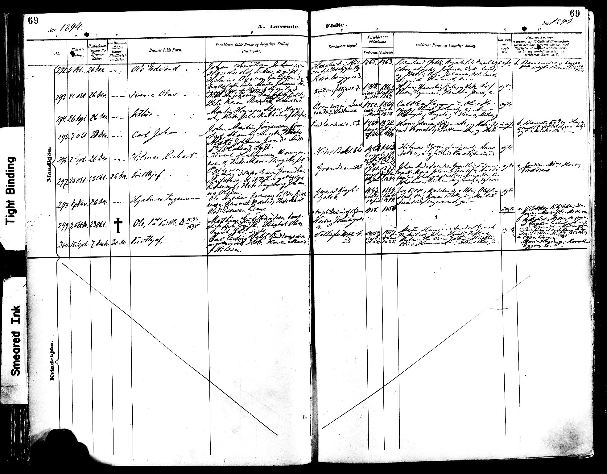 Ministerialprotokoller, klokkerbøker og fødselsregistre - Sør-Trøndelag, AV/SAT-A-1456/604/L0197: Parish register (official) no. 604A18, 1893-1900, p. 69