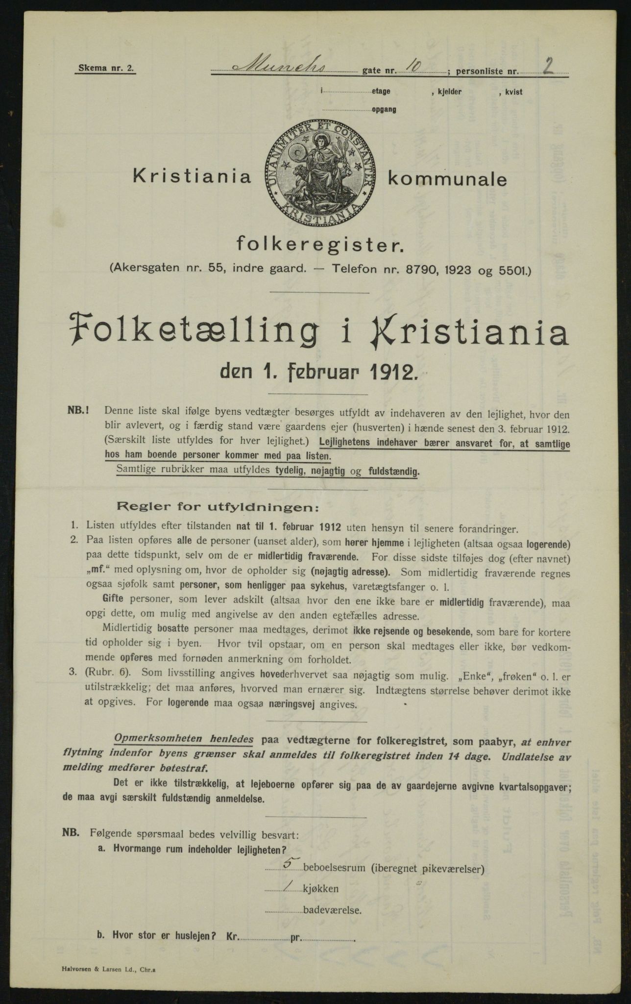 OBA, Municipal Census 1912 for Kristiania, 1912, p. 67199