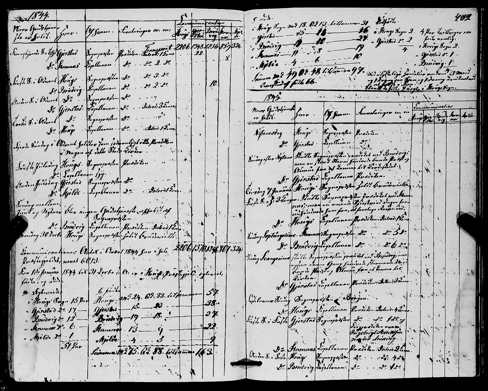 Haus sokneprestembete, AV/SAB-A-75601/H/Haa: Parish register (official) no. A 15, 1838-1847, p. 482