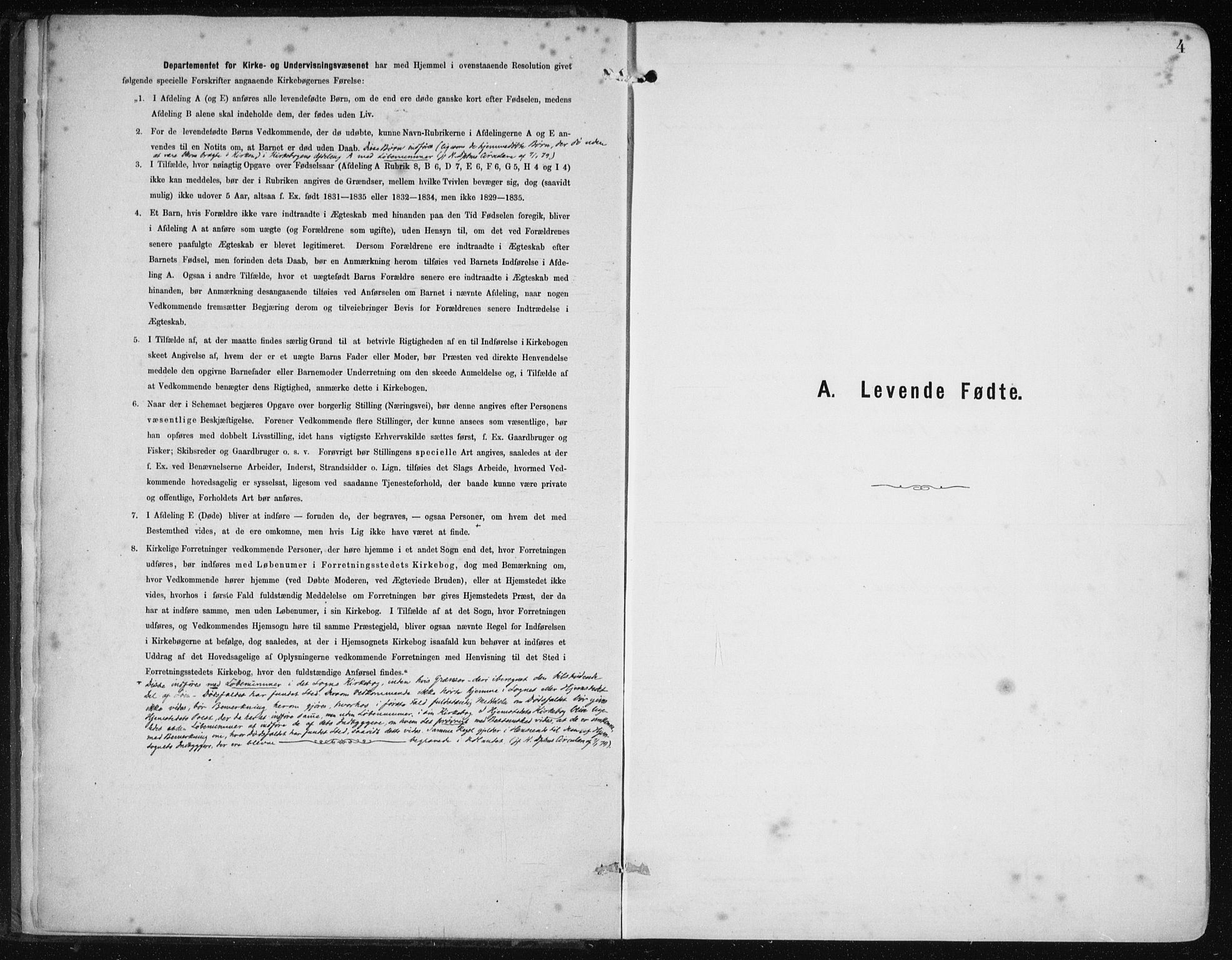 Etne sokneprestembete, SAB/A-75001/H/Haa: Parish register (official) no. B  1, 1879-1919, p. 4
