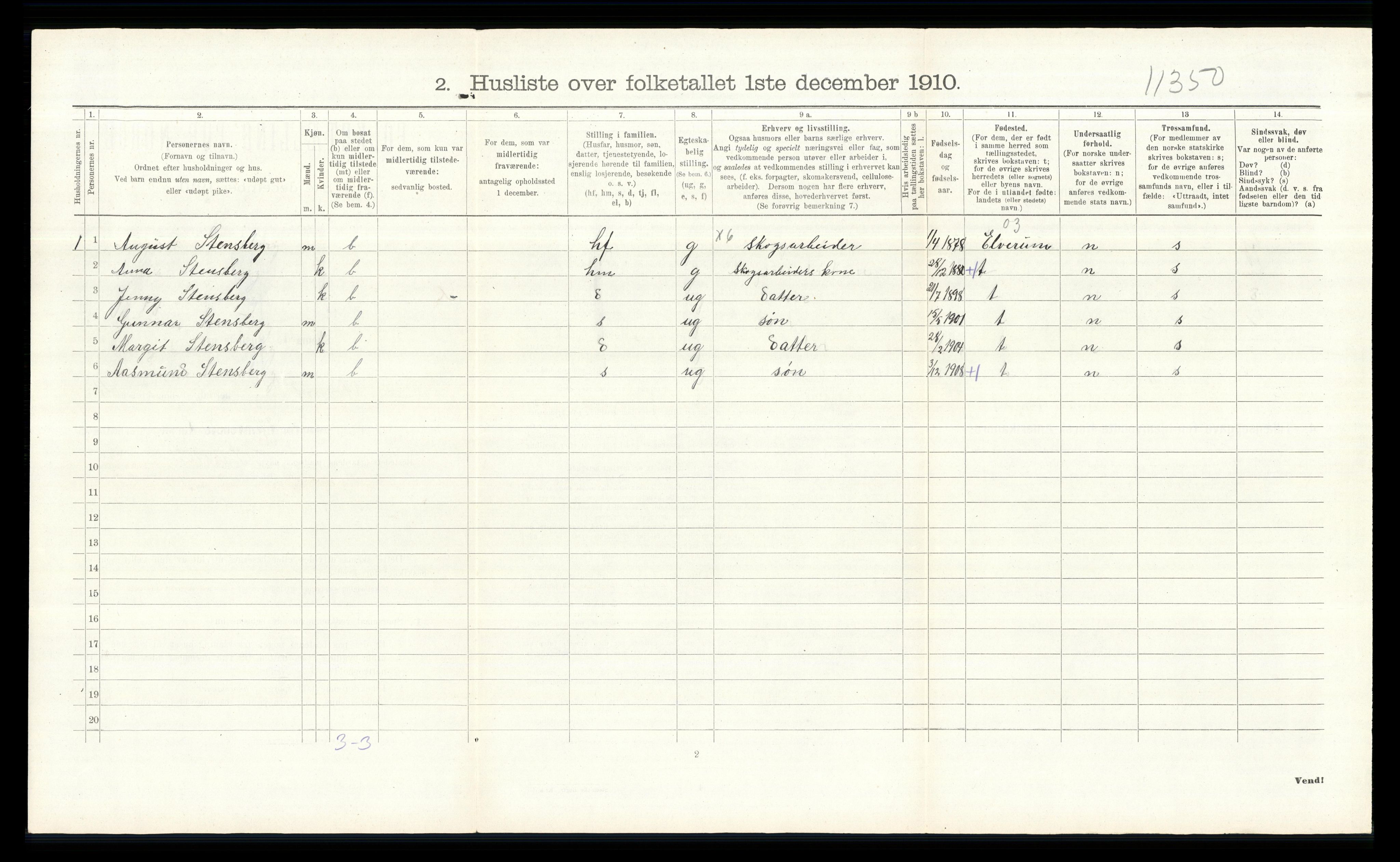 RA, 1910 census for Åmot, 1910, p. 604