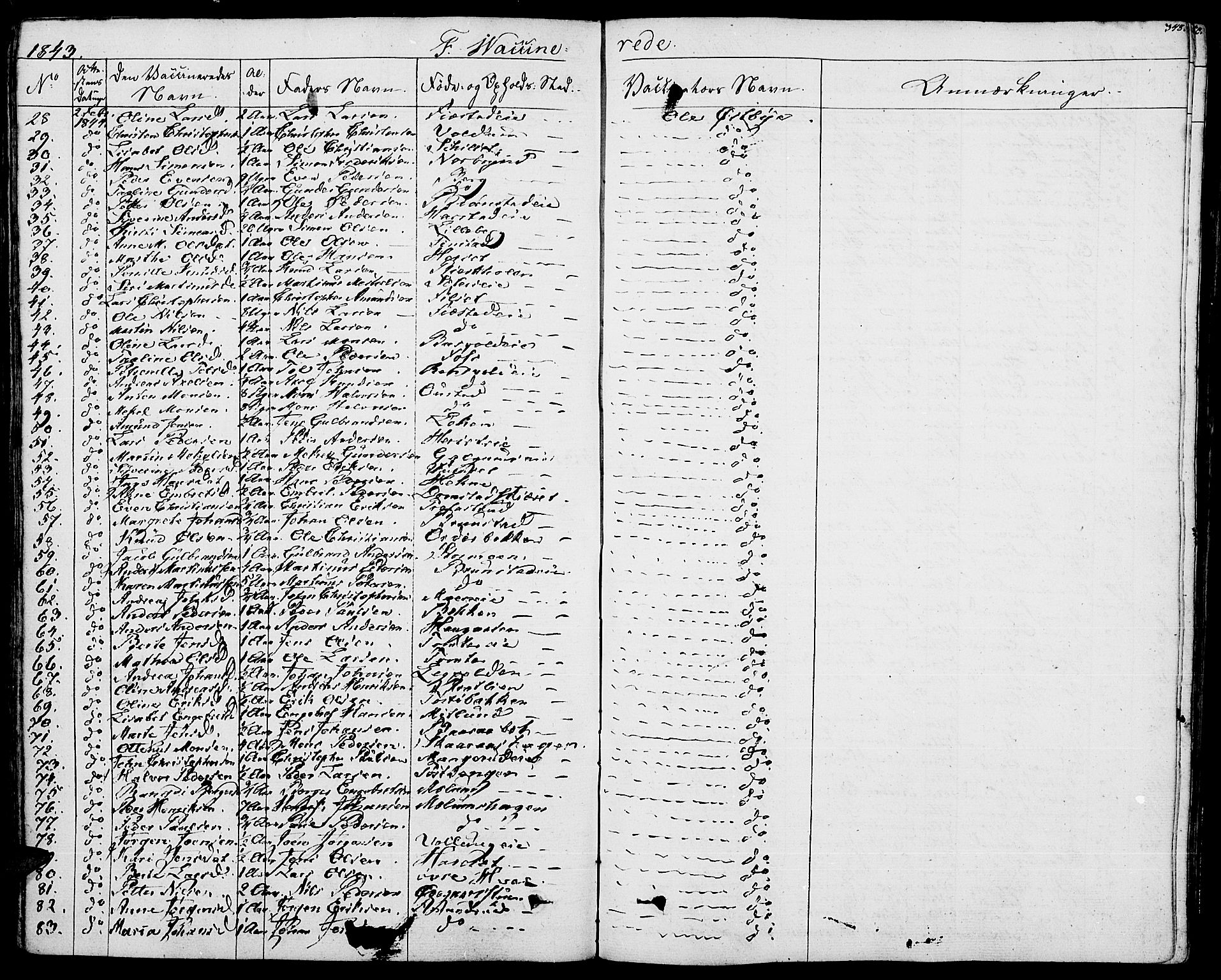 Romedal prestekontor, SAH/PREST-004/K/L0003: Parish register (official) no. 3, 1829-1846, p. 348