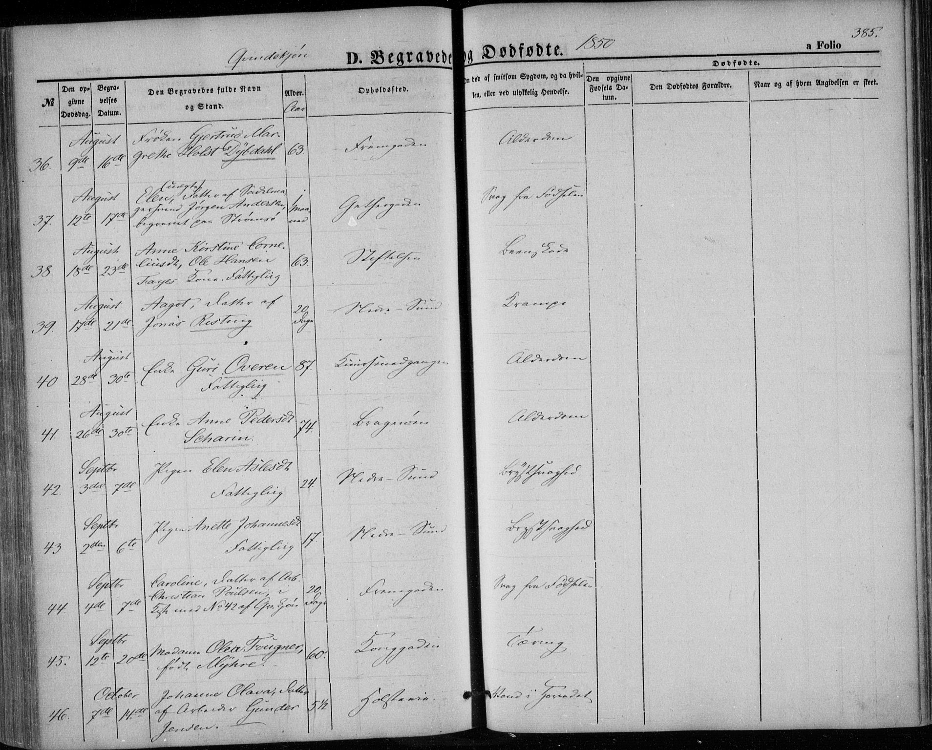 Bragernes kirkebøker, AV/SAKO-A-6/F/Fb/L0002: Parish register (official) no. II 2, 1848-1859, p. 385