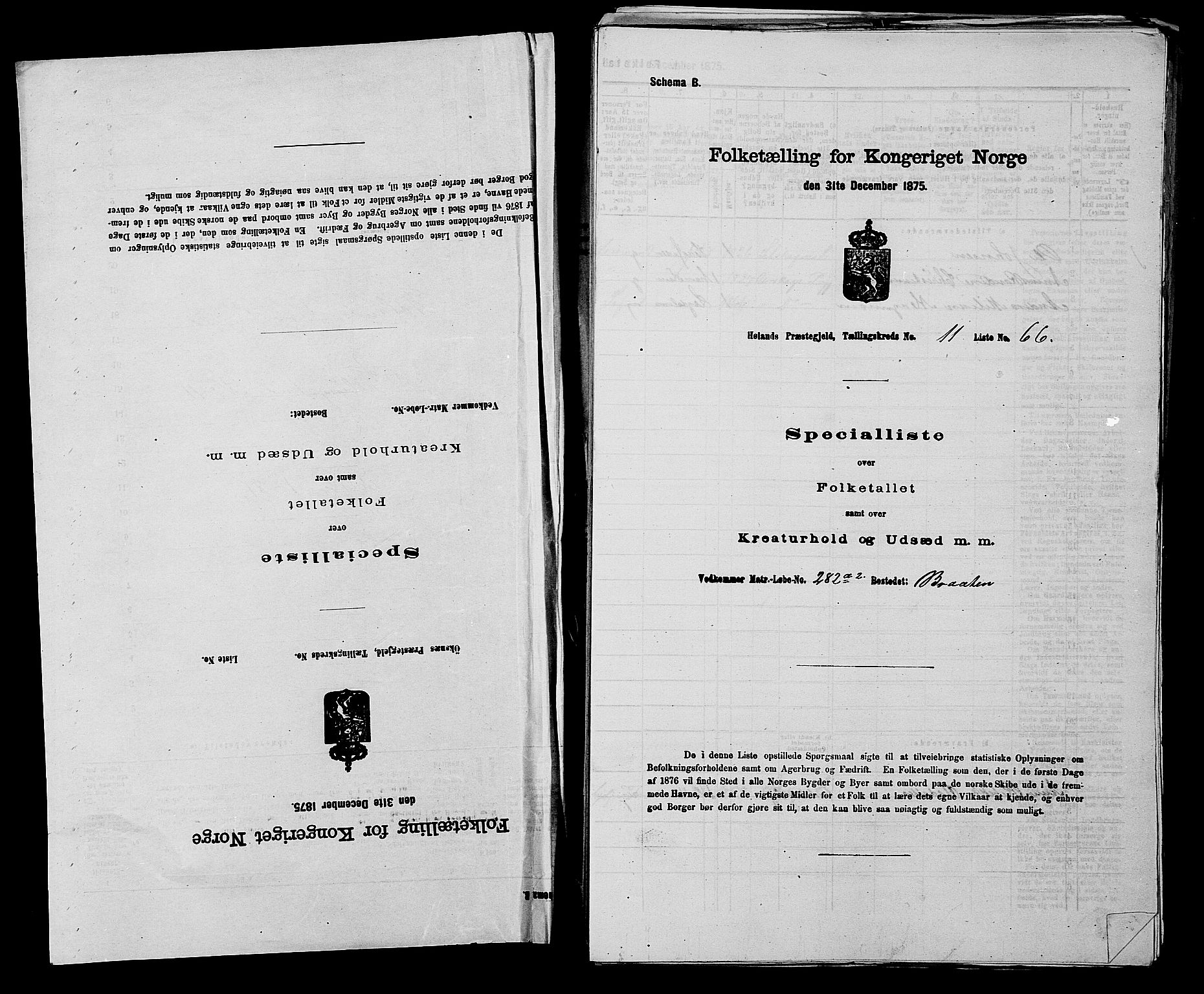 RA, 1875 census for 0221P Høland, 1875, p. 1964