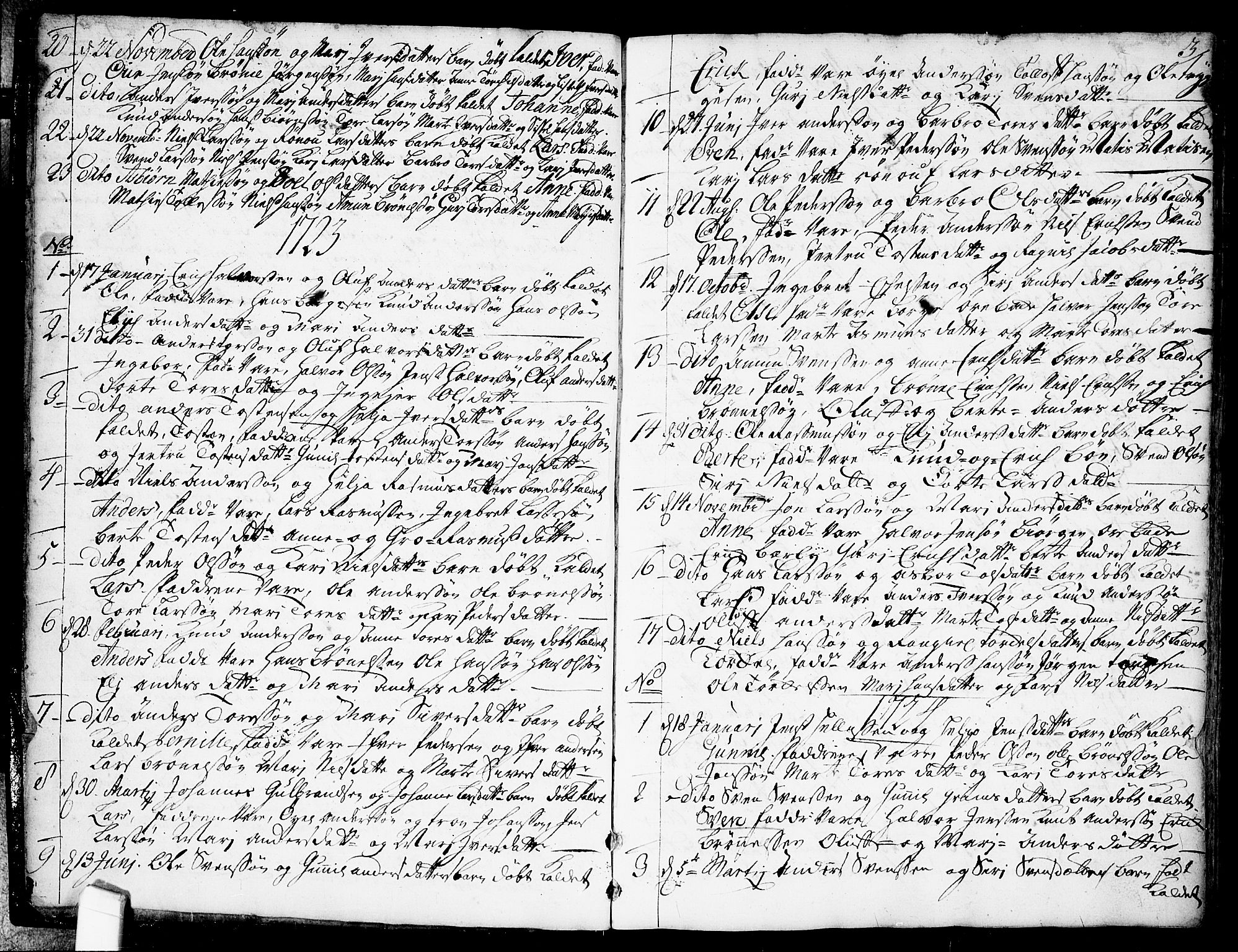 Idd prestekontor Kirkebøker, AV/SAO-A-10911/F/Fb/L0001: Parish register (official) no. II 1, 1720-1789, p. 3