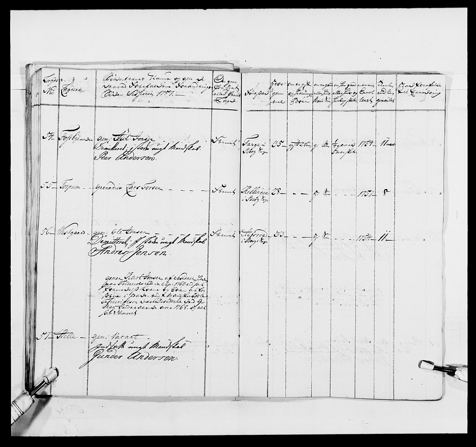 Kommanderende general (KG I) med Det norske krigsdirektorium, AV/RA-EA-5419/E/Ea/L0496: 1. Smålenske regiment, 1765-1767, p. 244