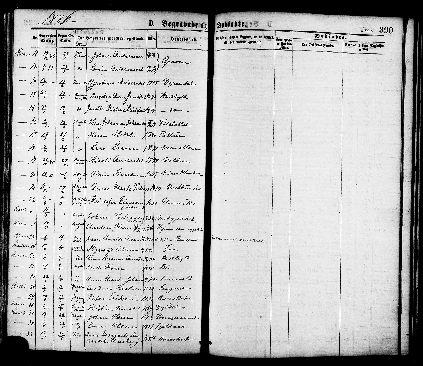 Ministerialprotokoller, klokkerbøker og fødselsregistre - Sør-Trøndelag, SAT/A-1456/646/L0613: Parish register (official) no. 646A11, 1870-1884, p. 390