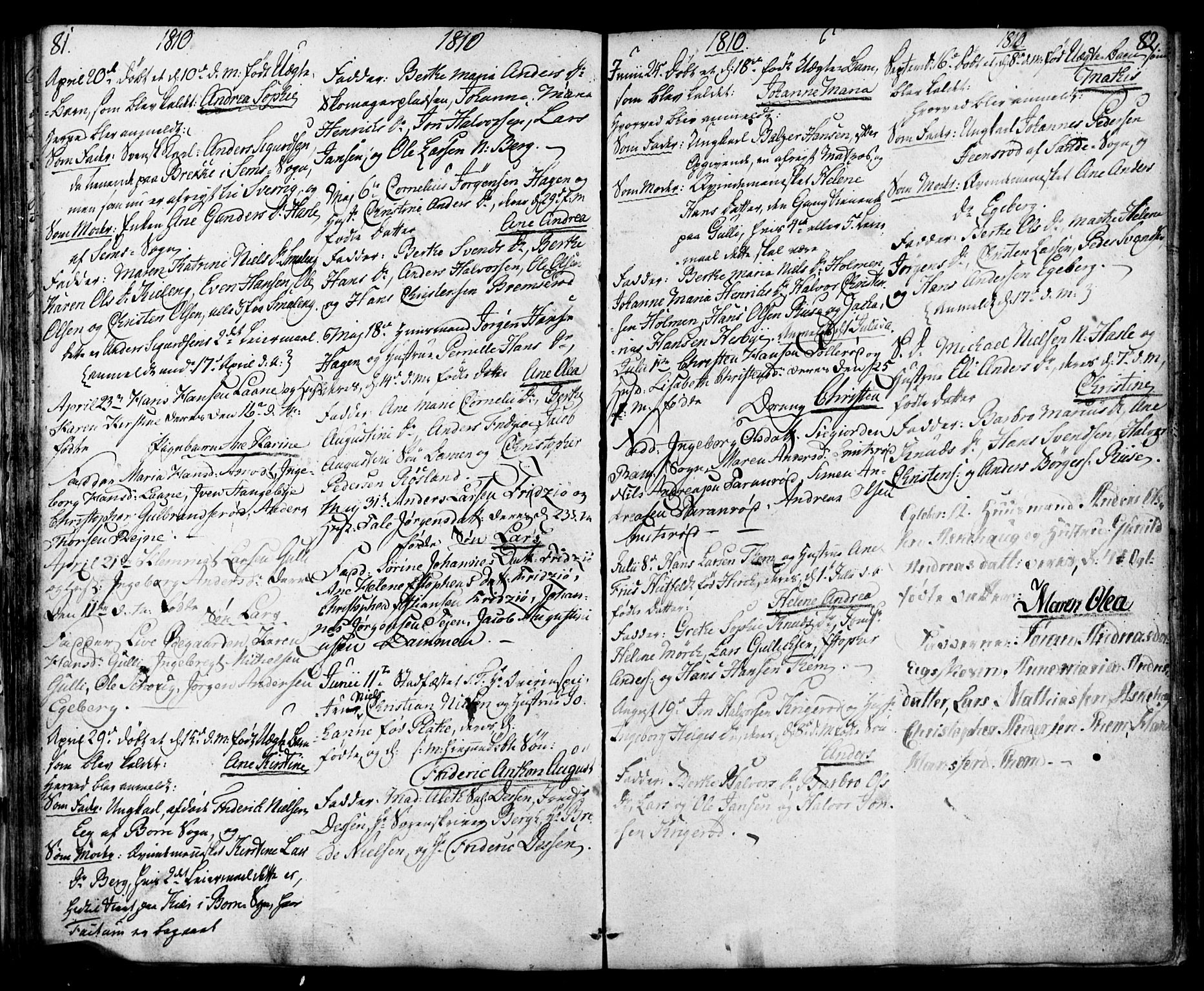 Sem kirkebøker, AV/SAKO-A-5/F/Fa/L0003: Parish register (official) no. I 3, 1799-1814, p. 81-82