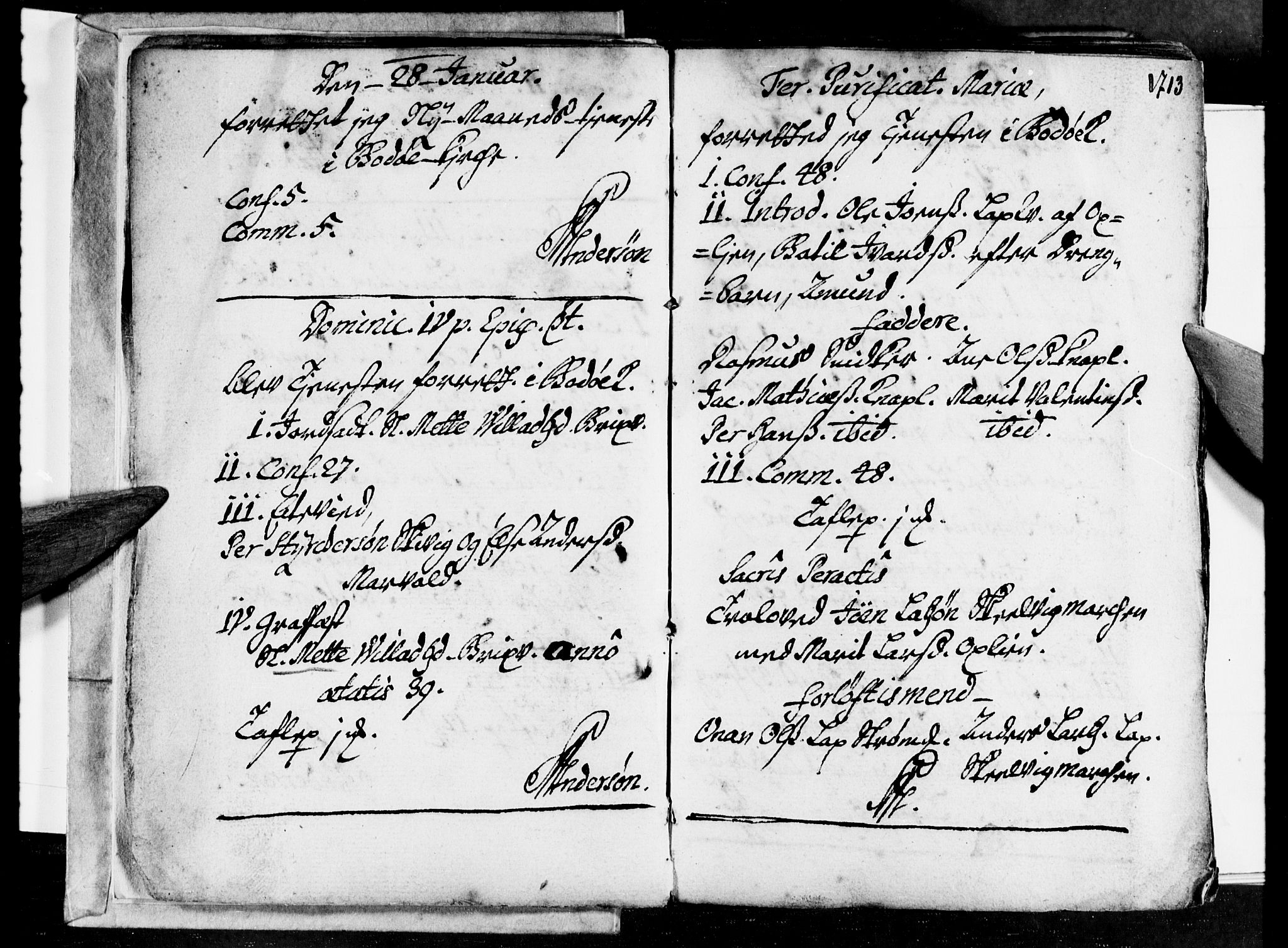 Ministerialprotokoller, klokkerbøker og fødselsregistre - Nordland, AV/SAT-A-1459/801/L0001: Parish register (official) no. 801A01, 1713-1724