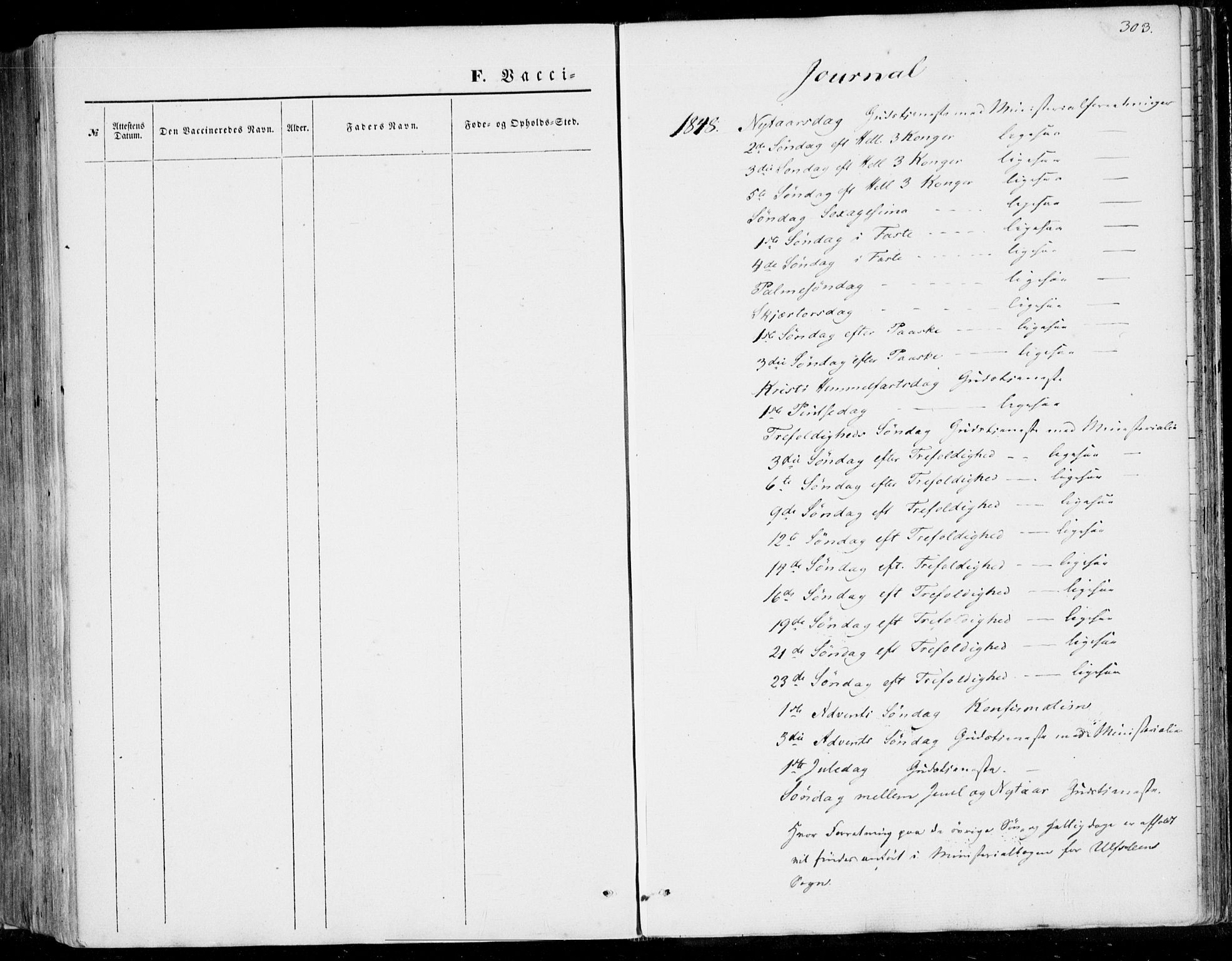 Ministerialprotokoller, klokkerbøker og fødselsregistre - Møre og Romsdal, SAT/A-1454/510/L0121: Parish register (official) no. 510A01, 1848-1877, p. 303