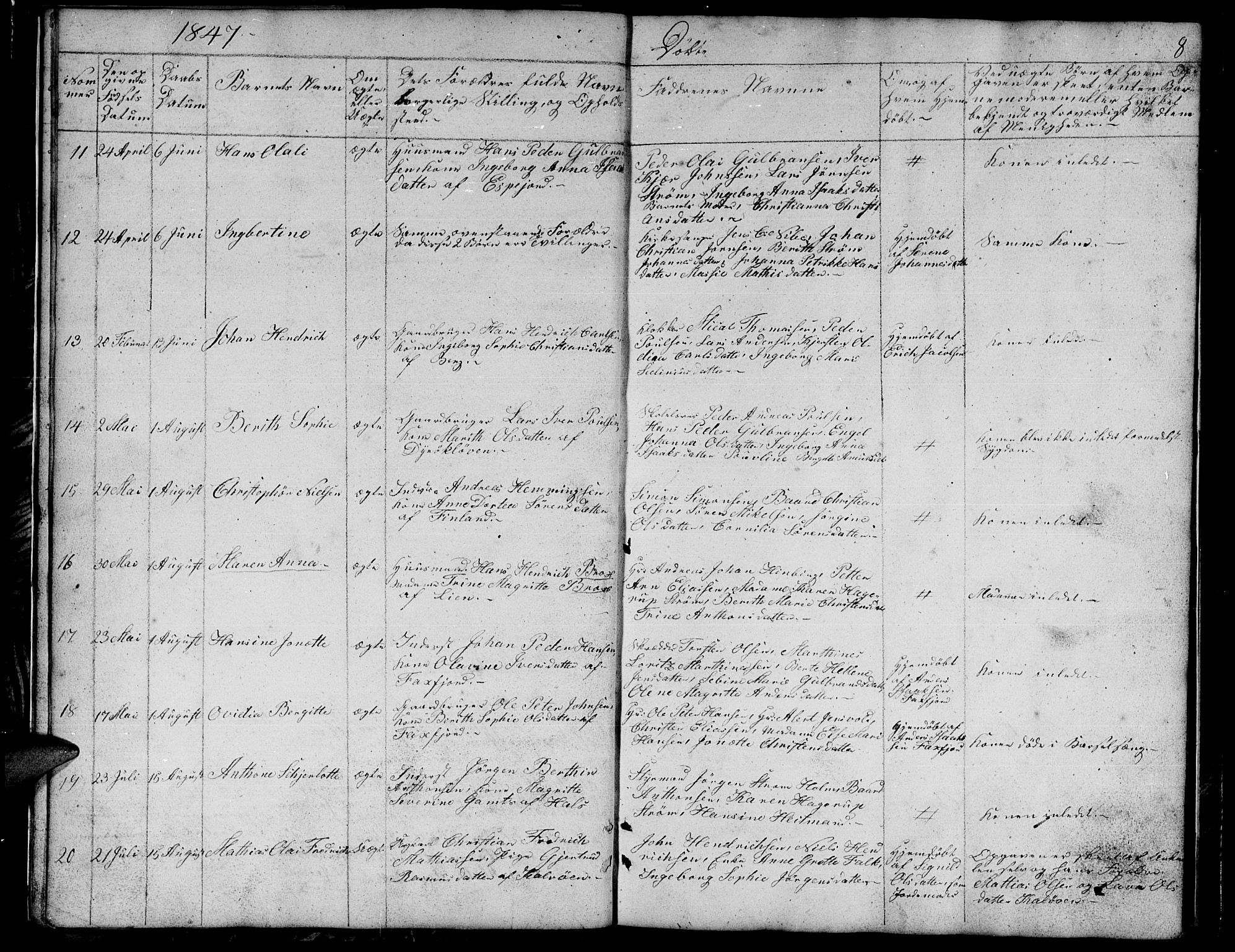 Tranøy sokneprestkontor, AV/SATØ-S-1313/I/Ia/Iab/L0011klokker: Parish register (copy) no. 11, 1845-1859, p. 8