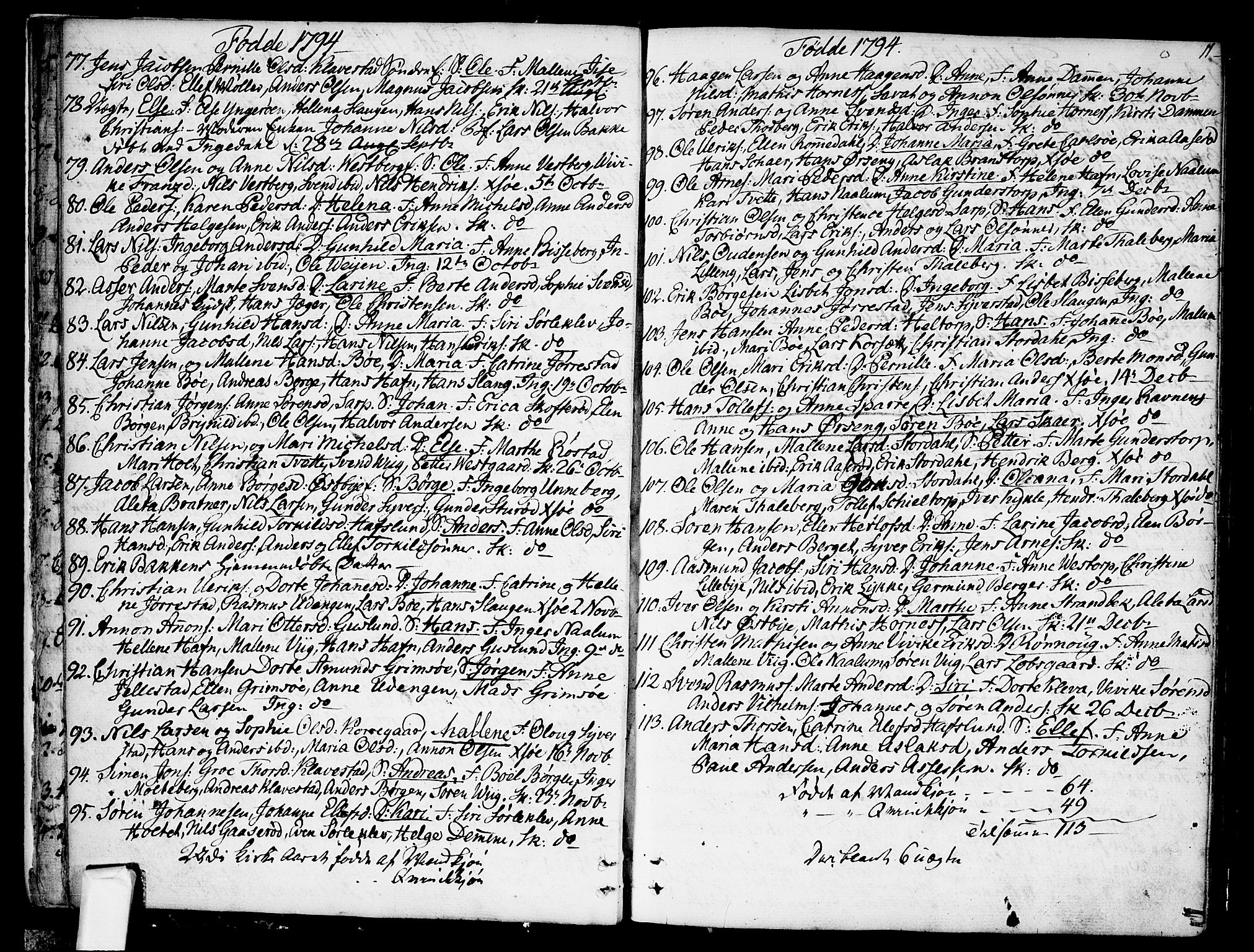 Skjeberg prestekontor Kirkebøker, AV/SAO-A-10923/F/Fa/L0003: Parish register (official) no. I 3, 1792-1814, p. 11