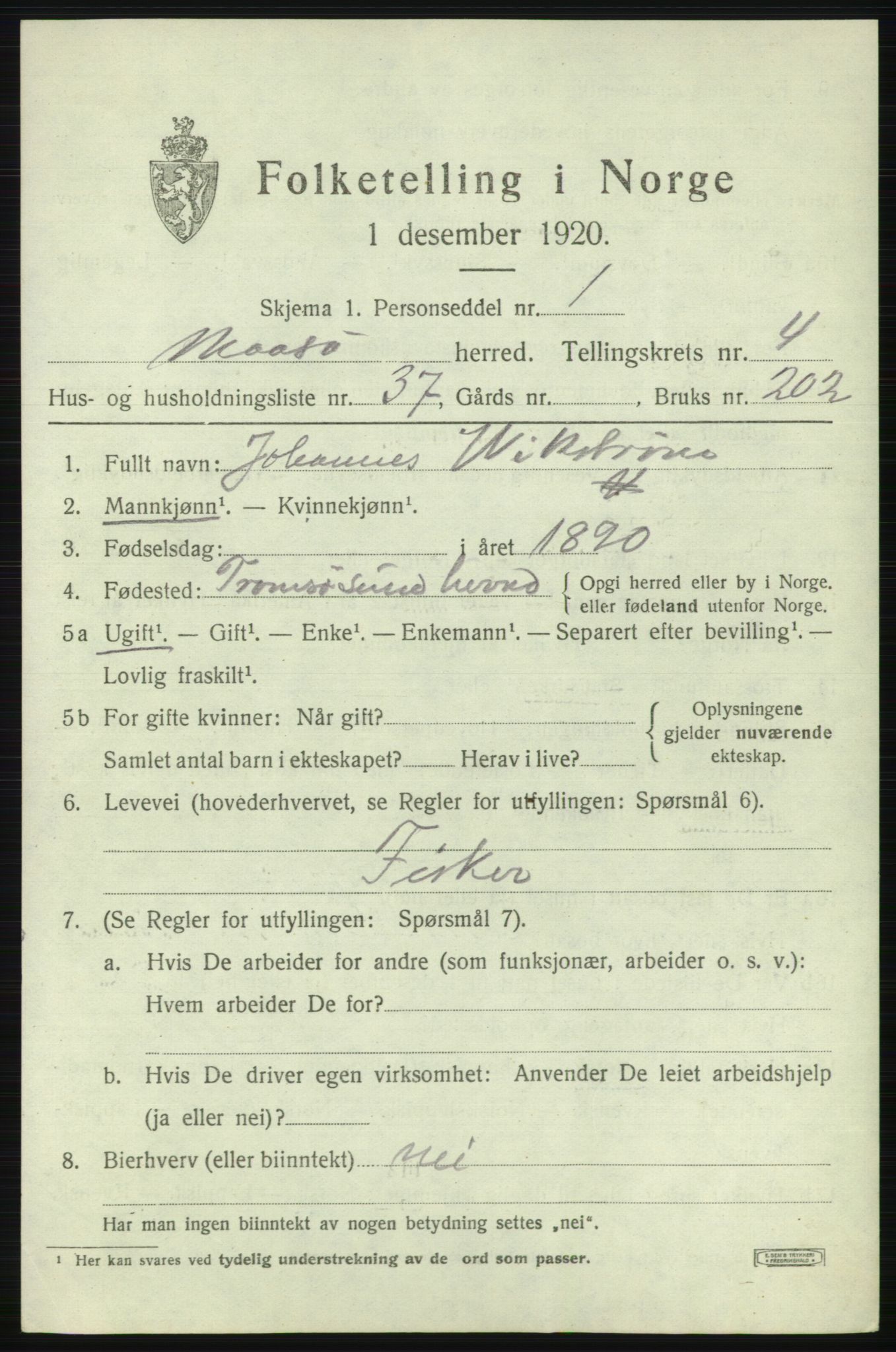 SATØ, 1920 census for Måsøy, 1920, p. 2248
