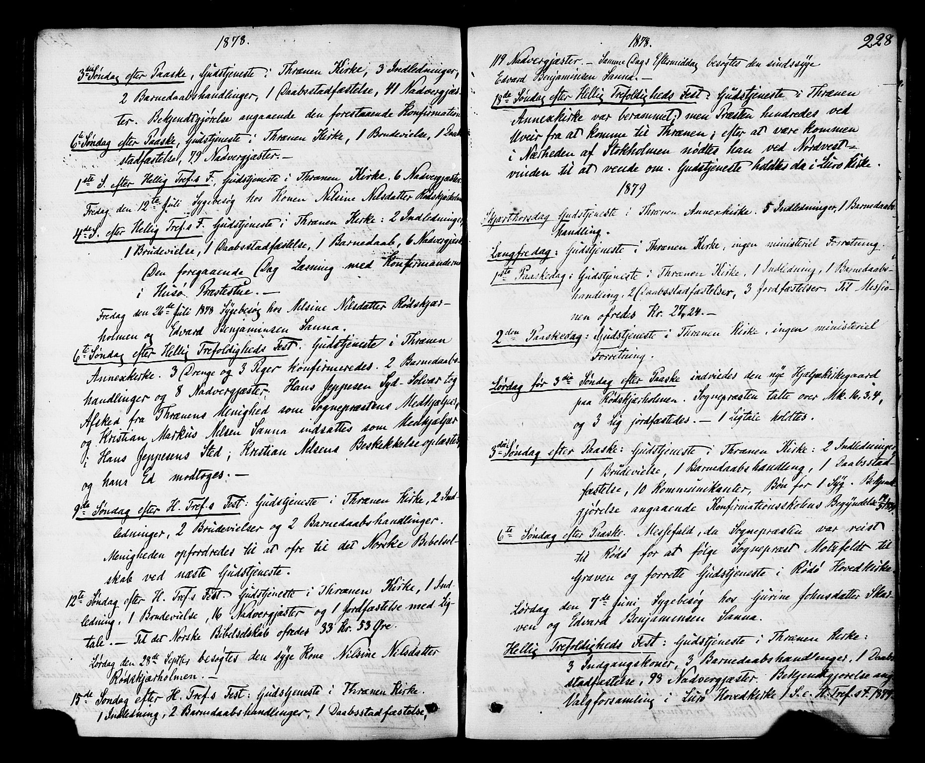 Ministerialprotokoller, klokkerbøker og fødselsregistre - Nordland, AV/SAT-A-1459/840/L0579: Parish register (official) no. 840A01, 1863-1887, p. 228