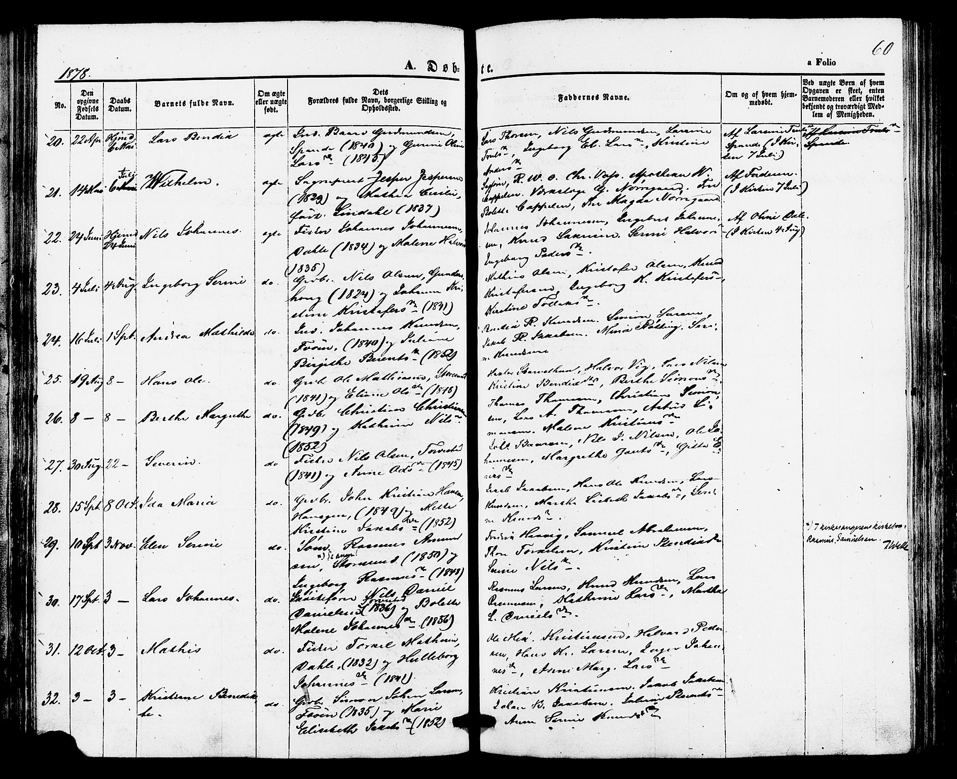 Torvastad sokneprestkontor, AV/SAST-A -101857/H/Ha/Haa/L0010: Parish register (official) no. A 10, 1857-1878, p. 60