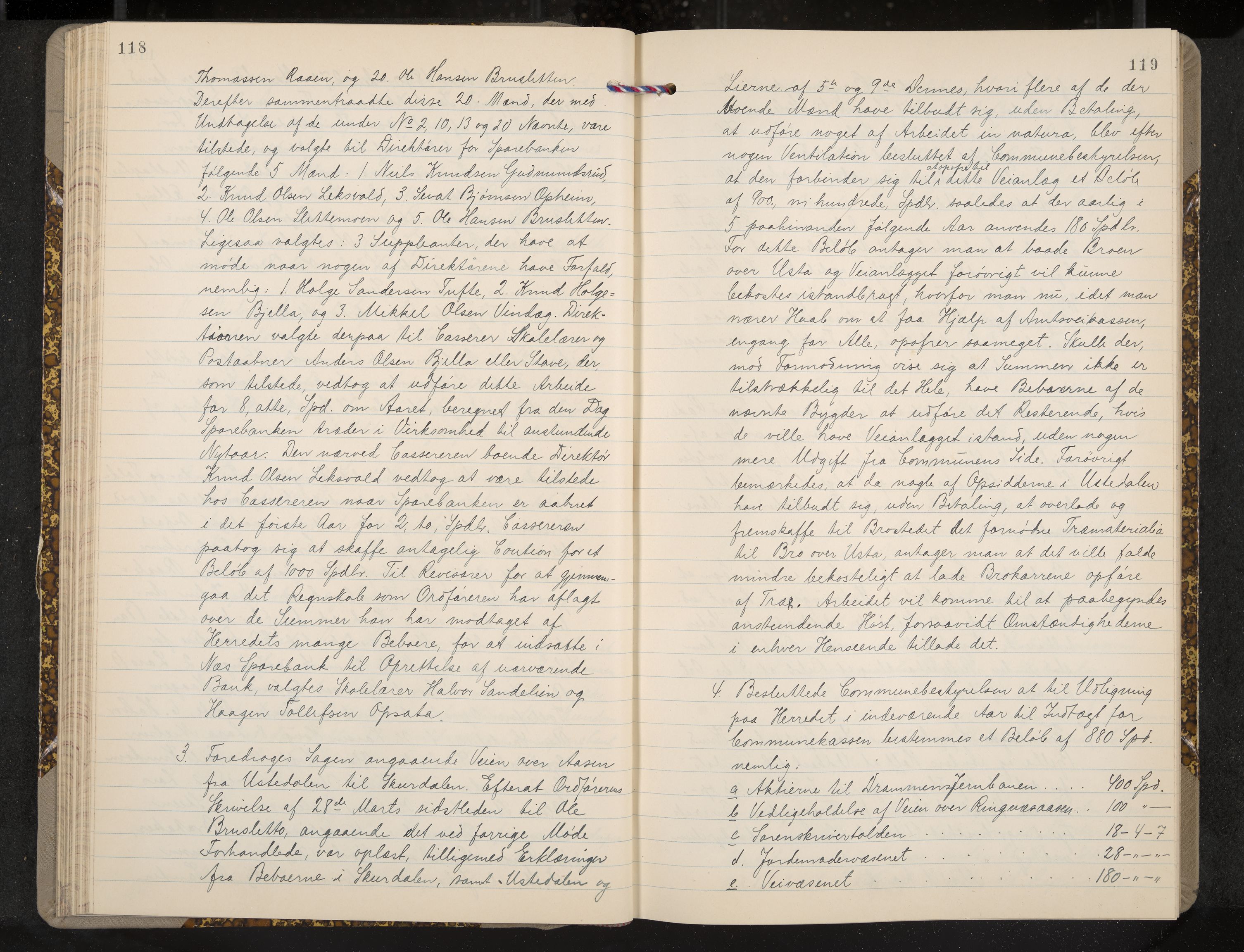 Ål formannskap og sentraladministrasjon, IKAK/0619021/A/Aa/L0003: Utskrift av møtebok, 1864-1880, p. 118-119