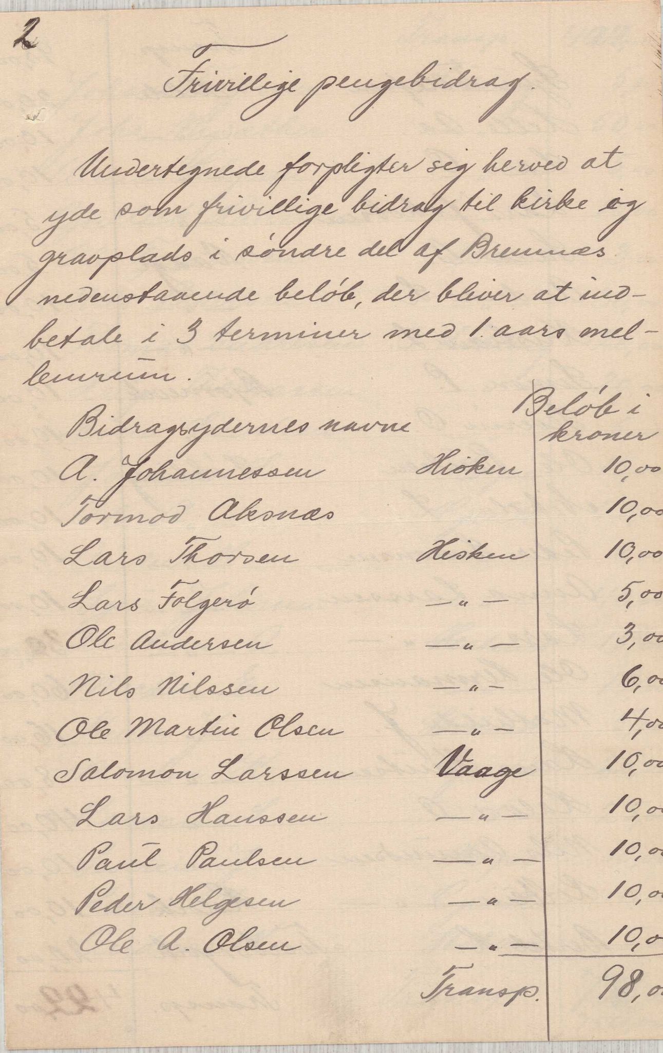 Finnaas kommune. Formannskapet, IKAH/1218a-021/D/Da/L0001/0006: Korrespondanse / saker / Kapellkyrkje på Løkling, 1906-1910, p. 9