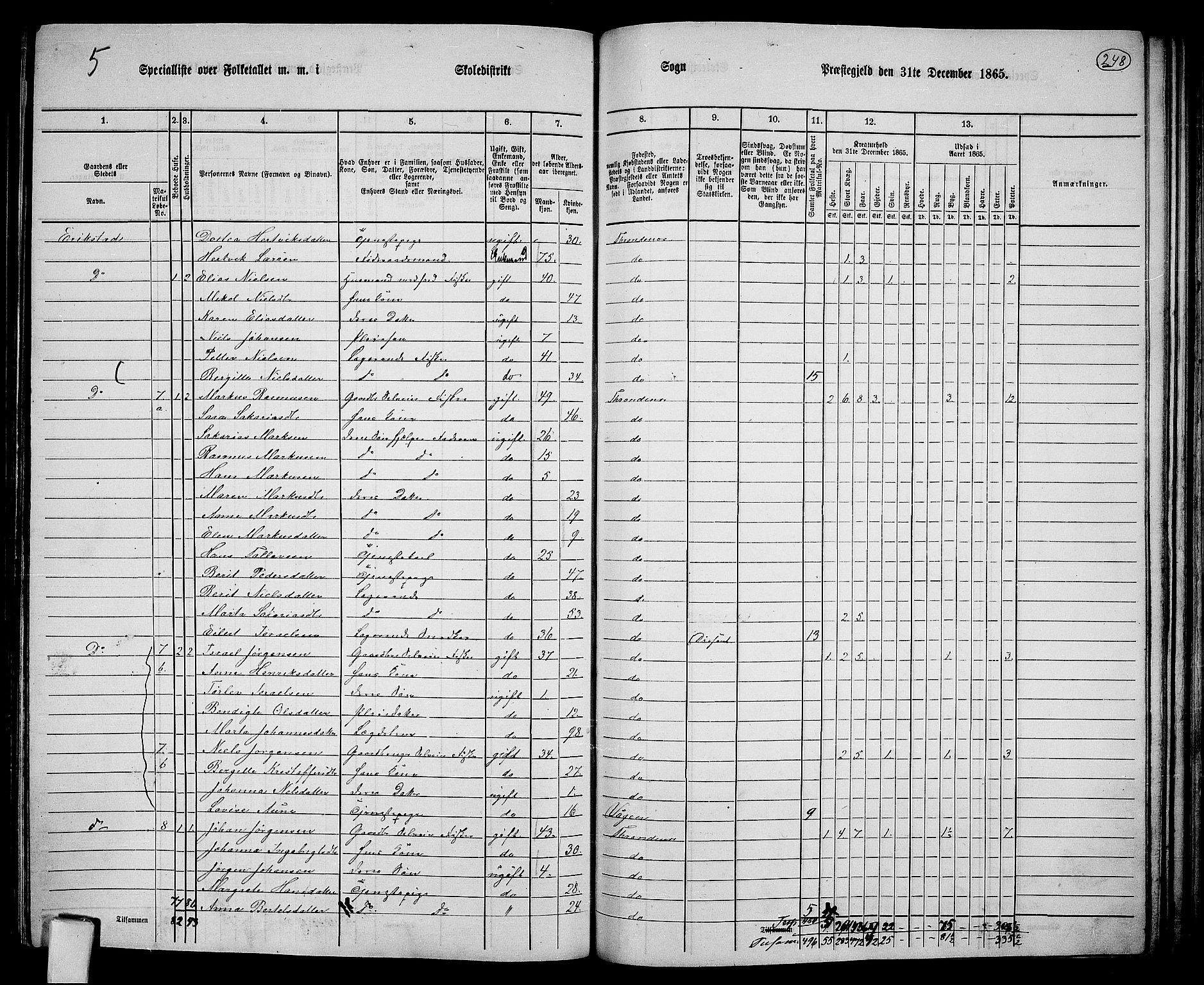 RA, 1865 census for Trondenes, 1865, p. 133