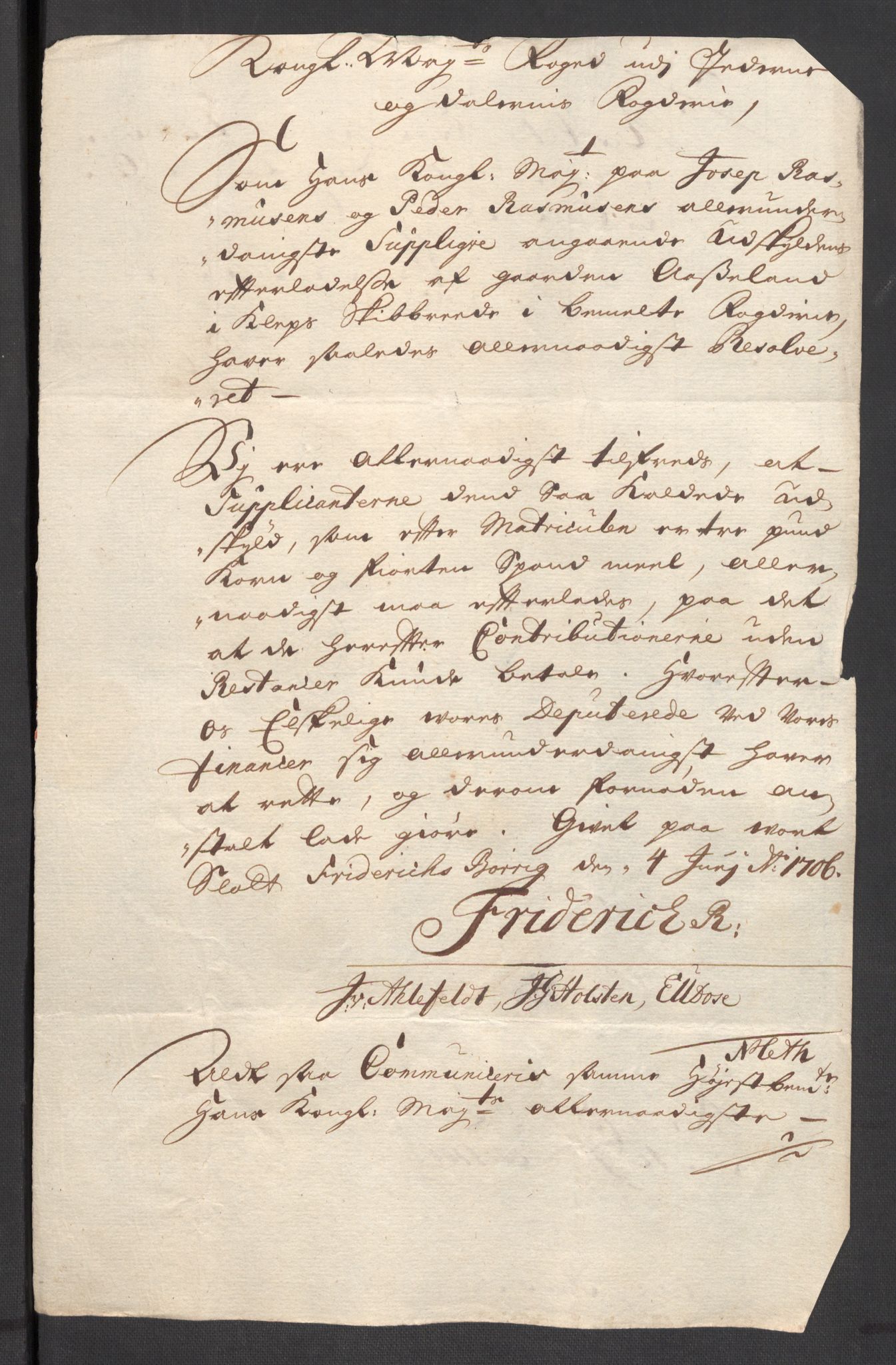 Rentekammeret inntil 1814, Reviderte regnskaper, Fogderegnskap, AV/RA-EA-4092/R46/L2733: Fogderegnskap Jæren og Dalane, 1705-1708, p. 169