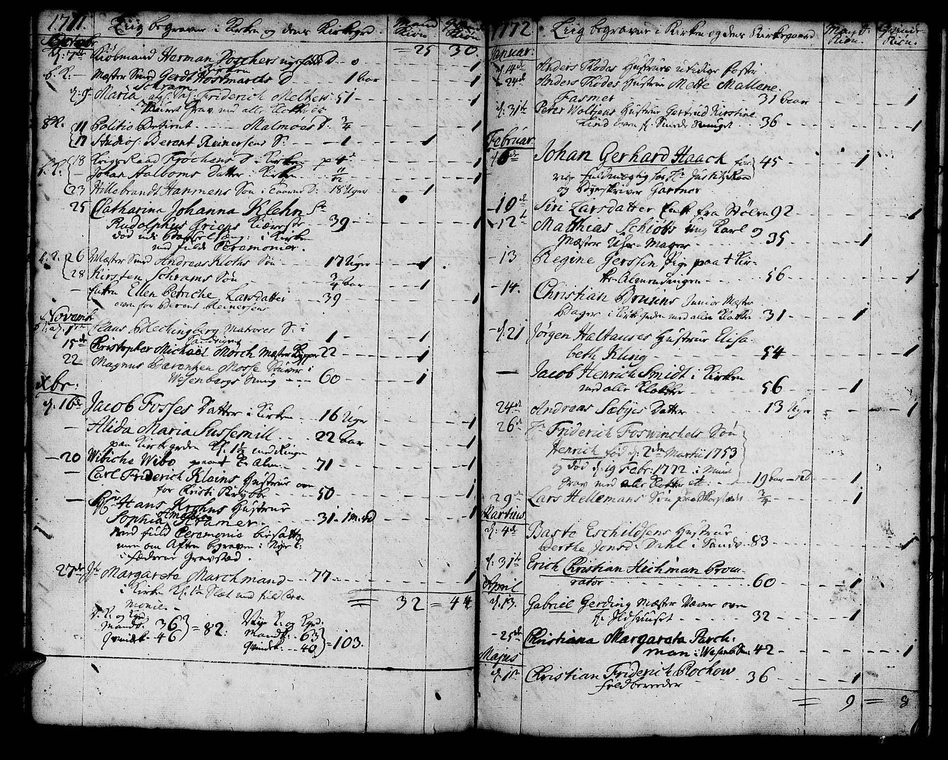 Korskirken sokneprestembete, SAB/A-76101/H/Haa/L0011: Parish register (official) no. A 11, 1731-1785, p. 149