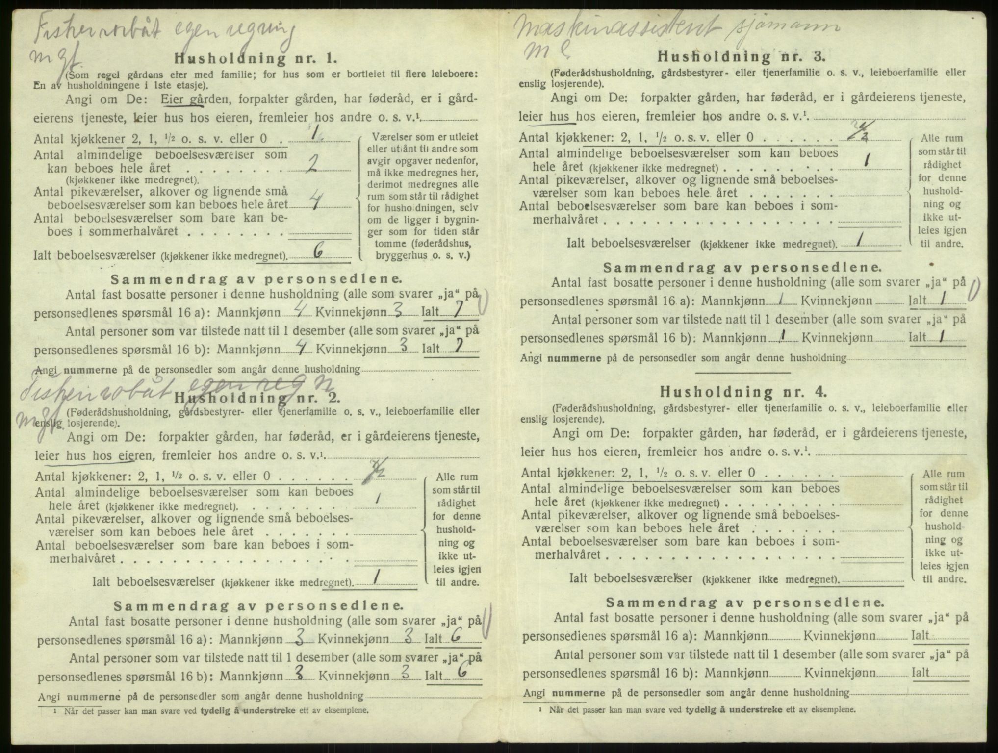 SAB, 1920 census for Austrheim, 1920, p. 768