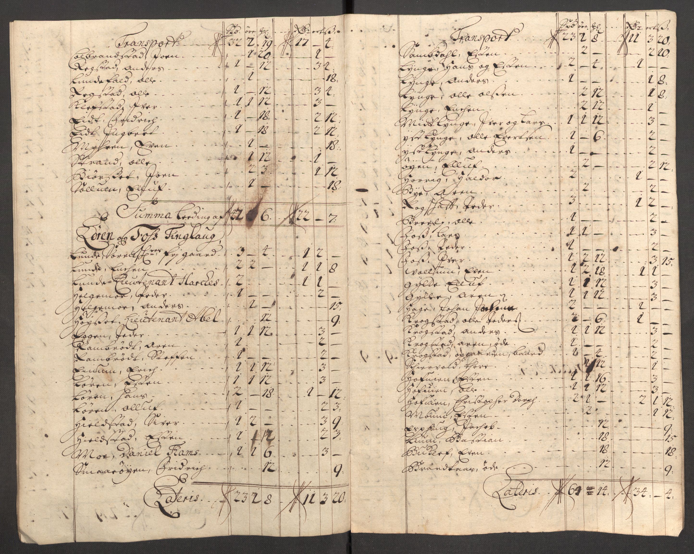 Rentekammeret inntil 1814, Reviderte regnskaper, Fogderegnskap, RA/EA-4092/R60/L3957: Fogderegnskap Orkdal og Gauldal, 1707, p. 334