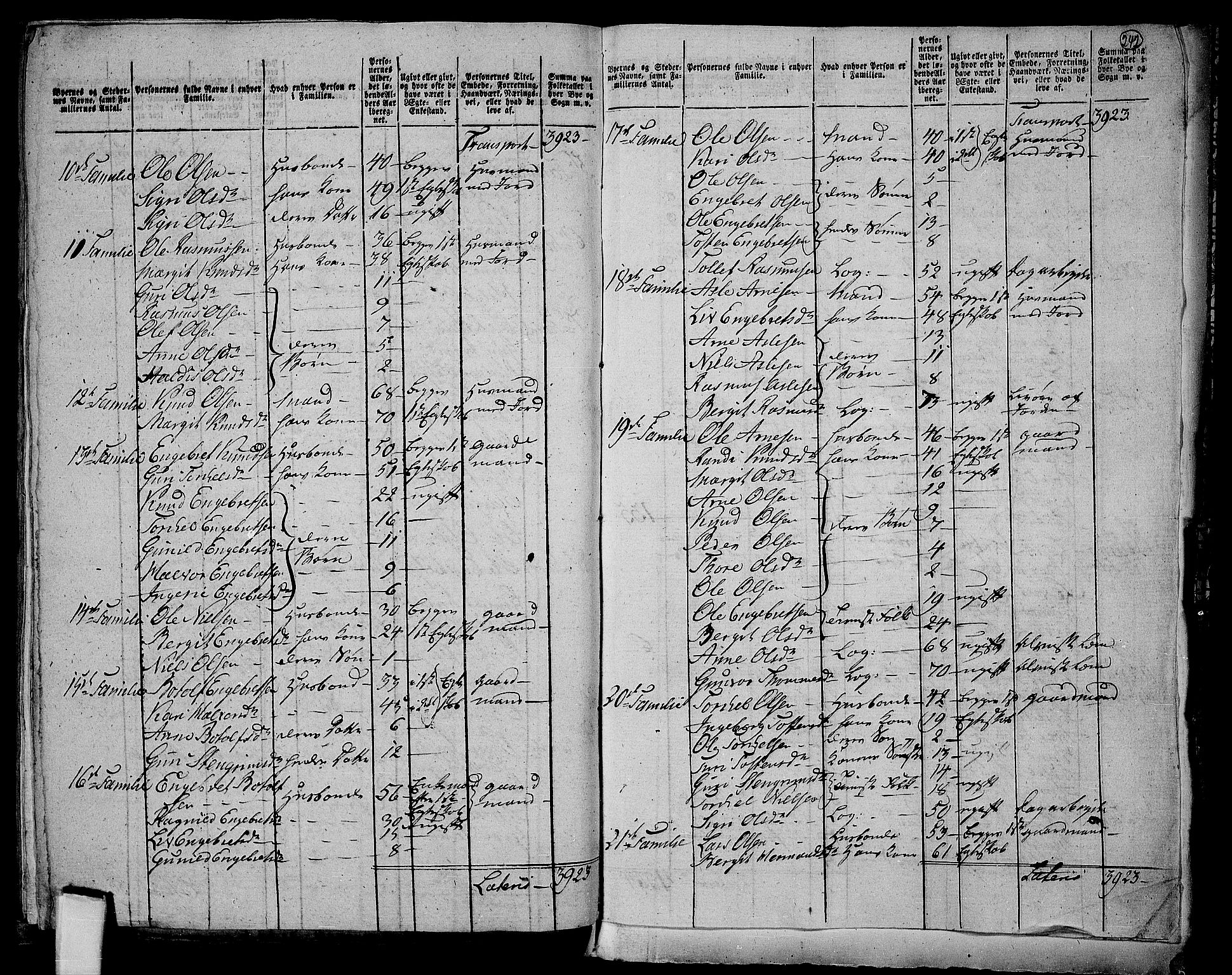 RA, 1801 census for 0619P Ål, 1801, p. 241b-242a