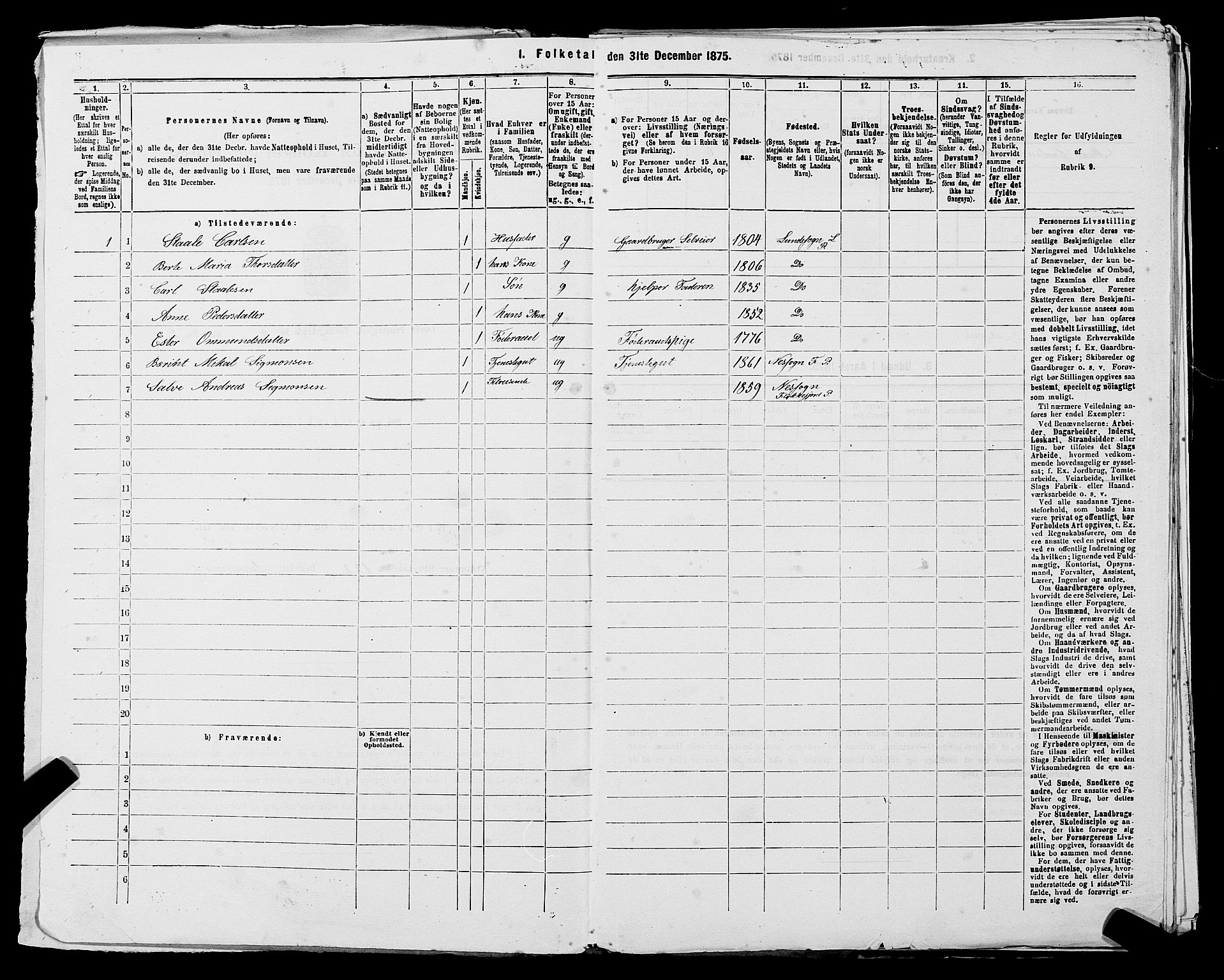 SAST, 1875 census for 1112P Lund, 1875, p. 331