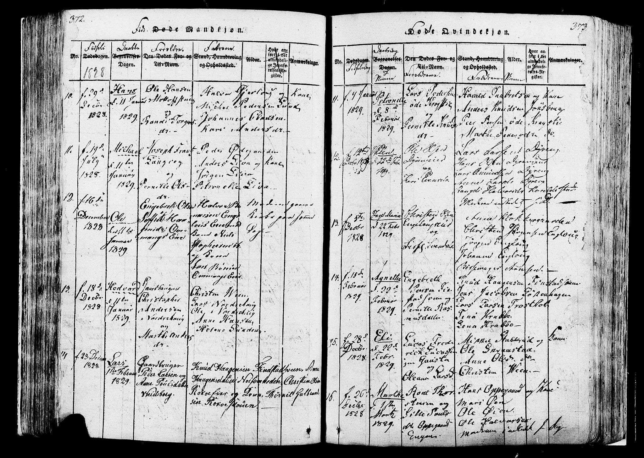 Løten prestekontor, SAH/PREST-022/K/Ka/L0005: Parish register (official) no. 5, 1814-1832, p. 372-373