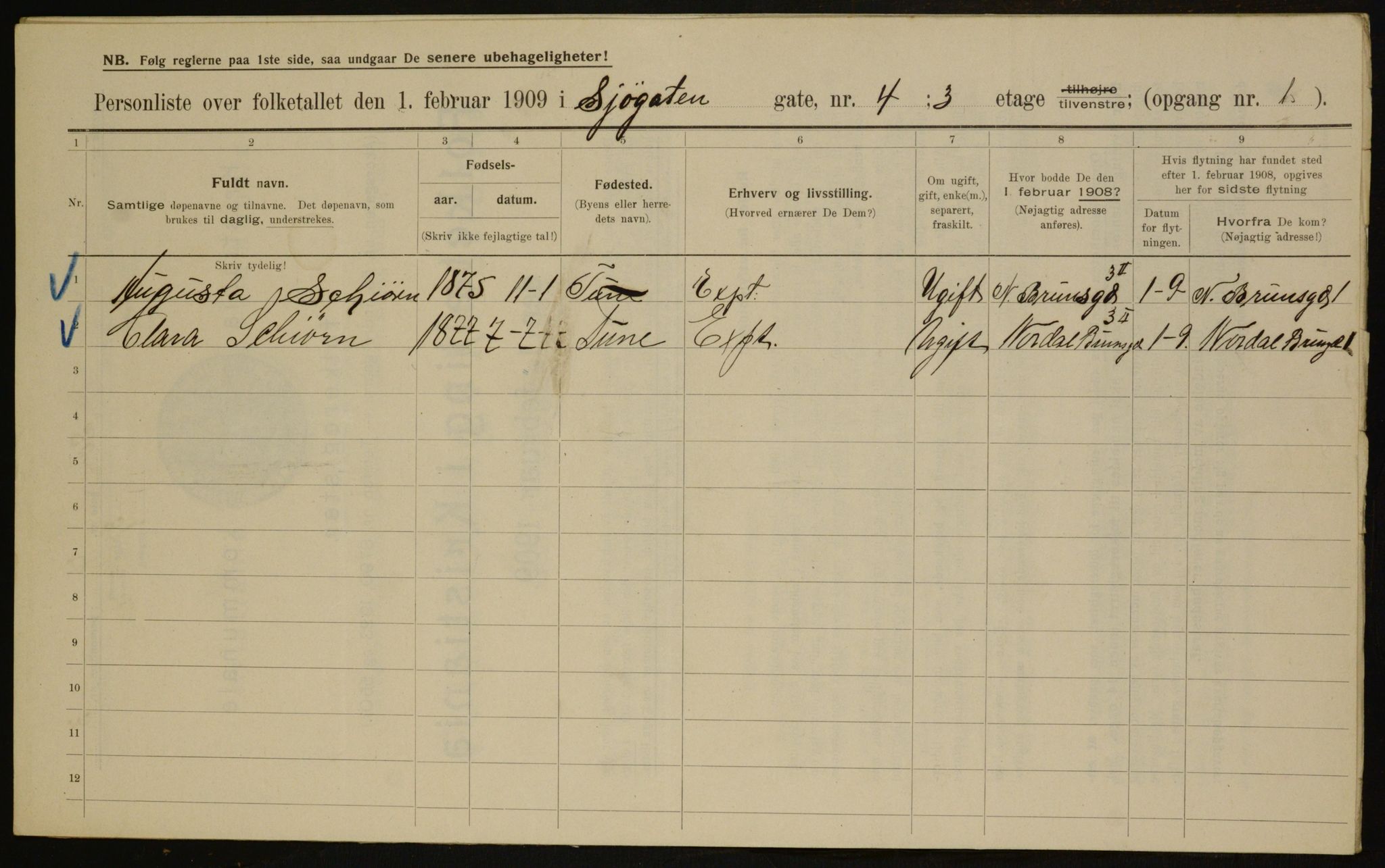 OBA, Municipal Census 1909 for Kristiania, 1909, p. 96175