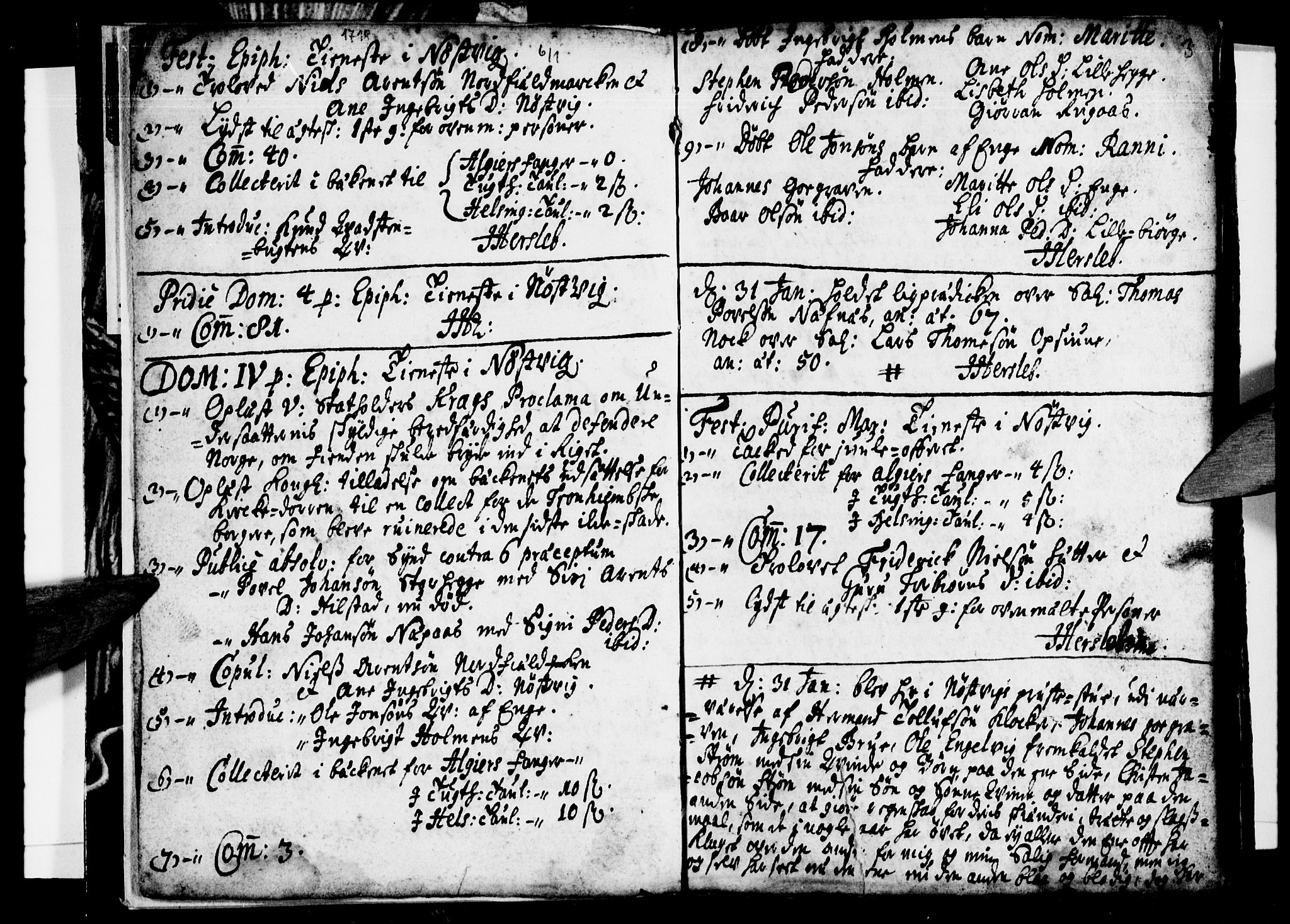 Ministerialprotokoller, klokkerbøker og fødselsregistre - Nordland, AV/SAT-A-1459/814/L0221: Parish register (official) no. 814A02, 1718-1762, p. 3