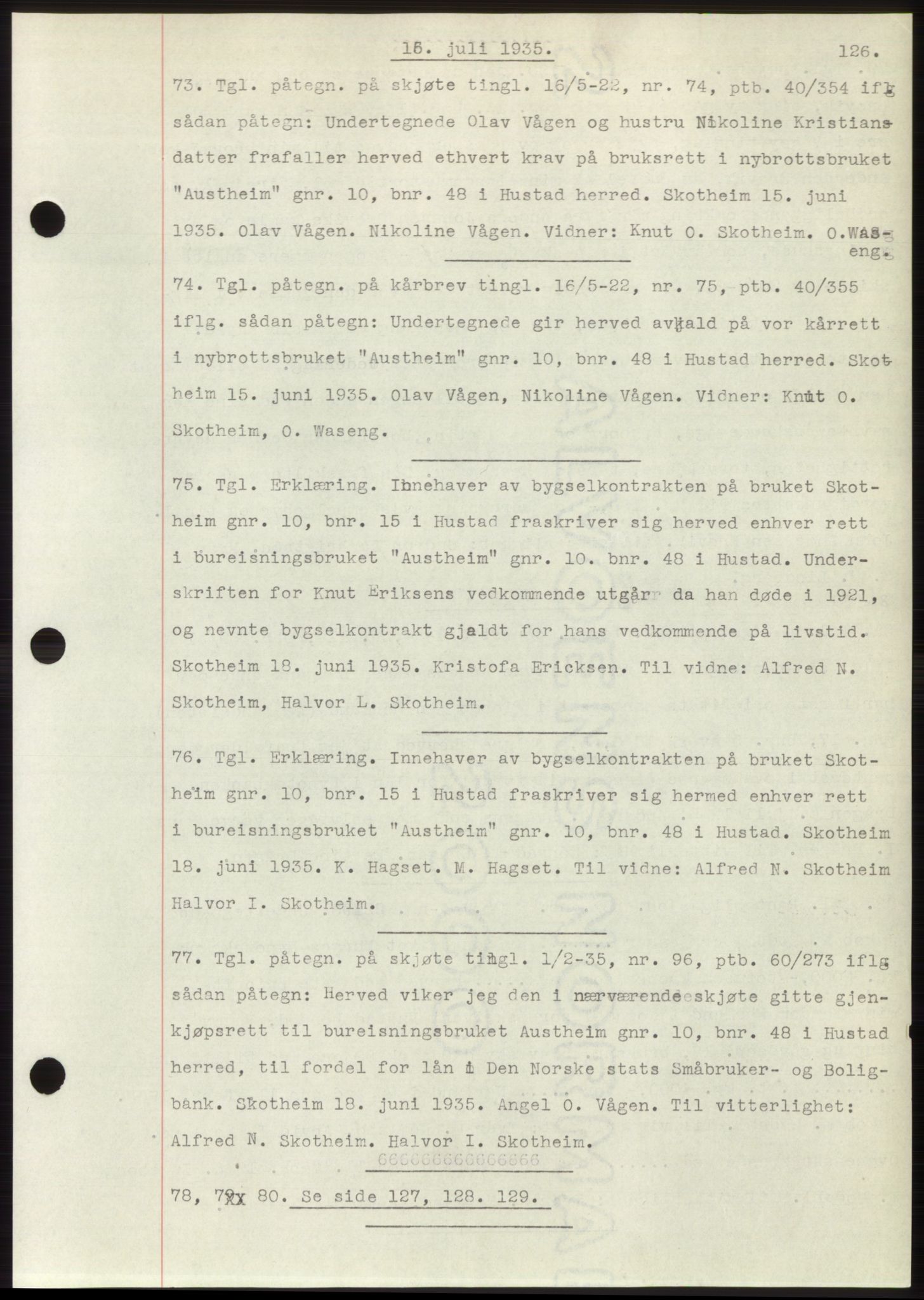 Romsdal sorenskriveri, AV/SAT-A-4149/1/2/2C/L0067: Mortgage book no. 61, 1935-1935, Deed date: 15.07.1935