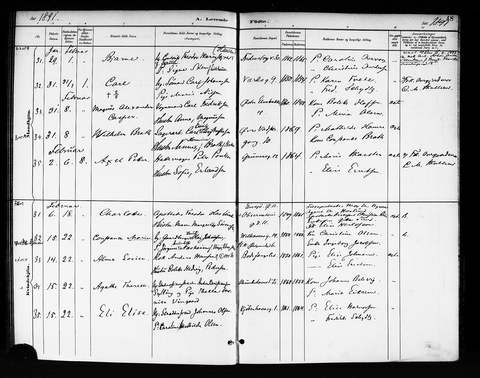 Rikshospitalet prestekontor Kirkebøker, SAO/A-10309b/F/L0008: Parish register (official) no. 8, 1890-1893, p. 48