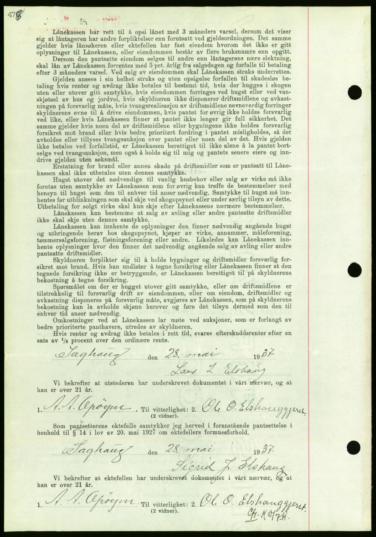 Nordmøre sorenskriveri, AV/SAT-A-4132/1/2/2Ca/L0091: Mortgage book no. B81, 1937-1937, Diary no: : 1529/1937