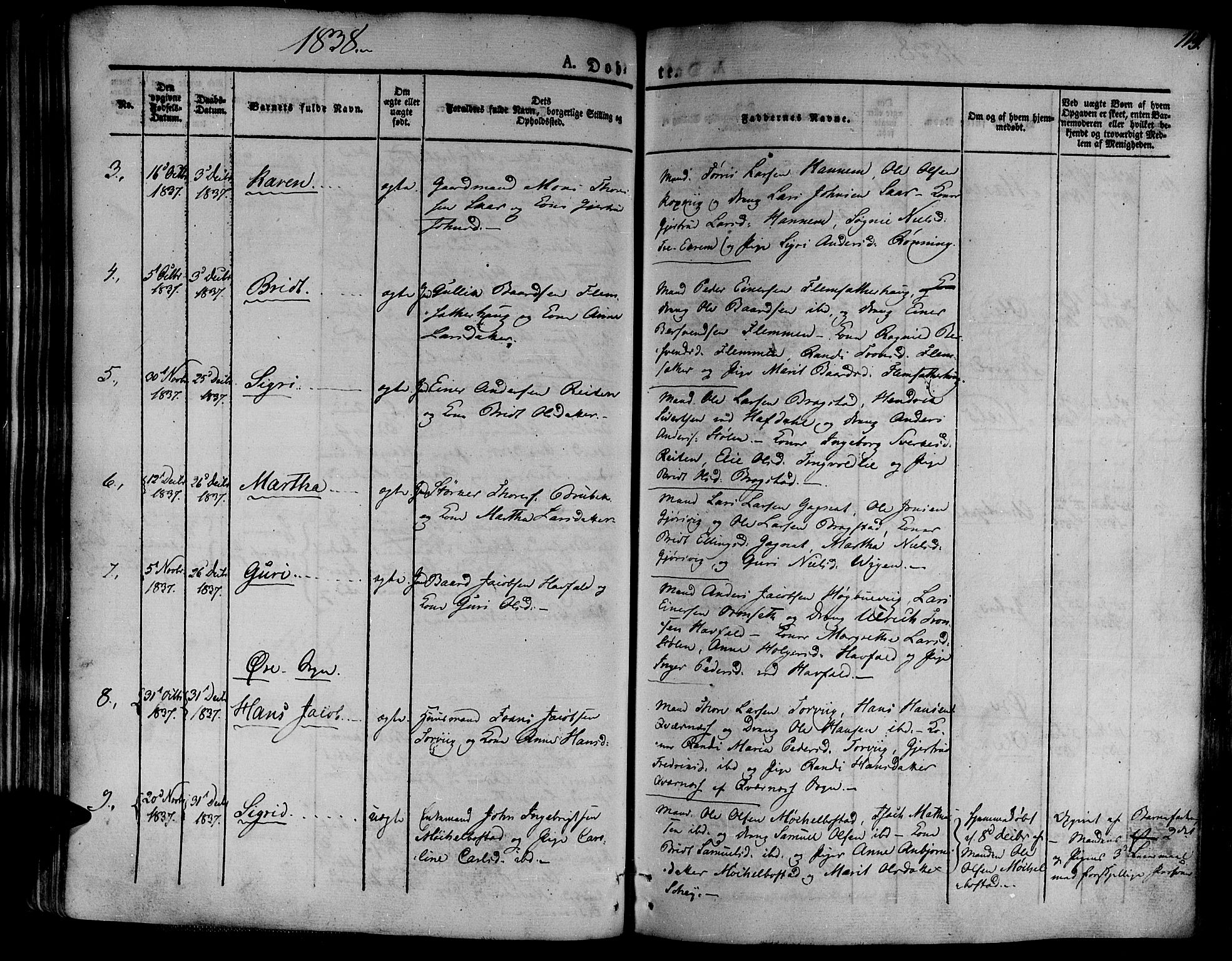 Ministerialprotokoller, klokkerbøker og fødselsregistre - Møre og Romsdal, AV/SAT-A-1454/586/L0983: Parish register (official) no. 586A09, 1829-1843, p. 113