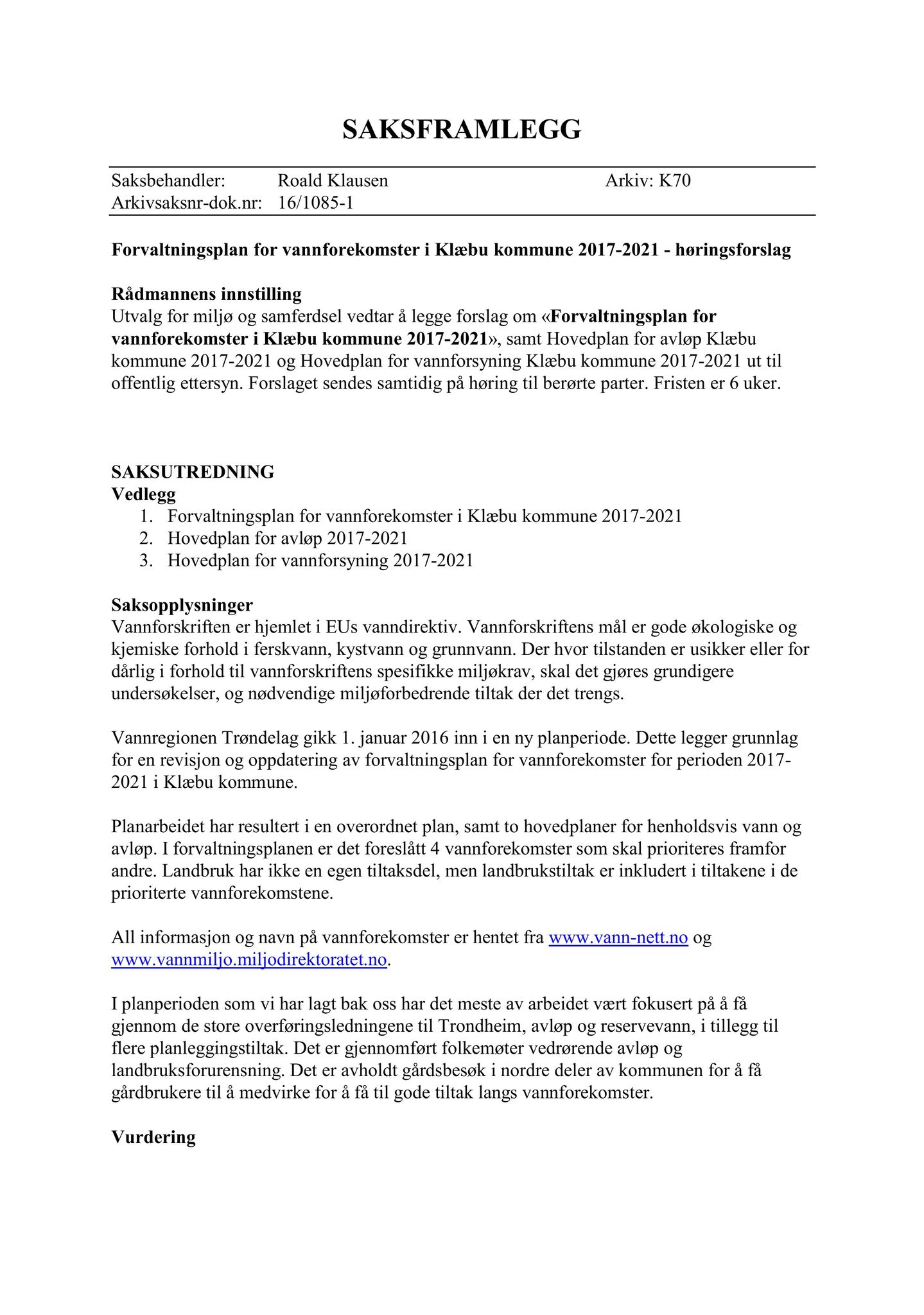 Klæbu Kommune, TRKO/KK/06-UM/L004: Utvalg for miljø - Møtedokumenter 2017, 2017, p. 25