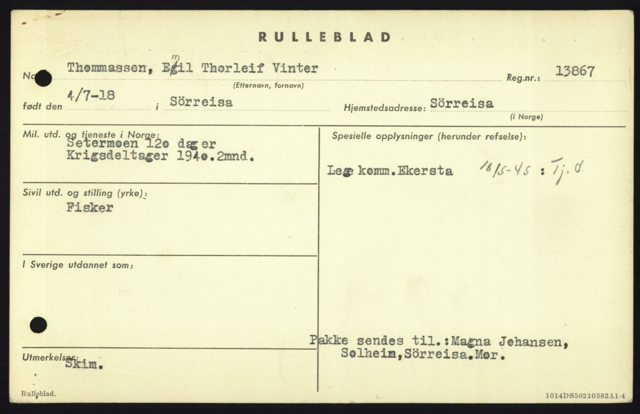 Forsvaret, Troms infanteriregiment nr. 16, AV/RA-RAFA-3146/P/Pa/L0023: Rulleblad for regimentets menige mannskaper, årsklasse 1939, 1939, p. 1293