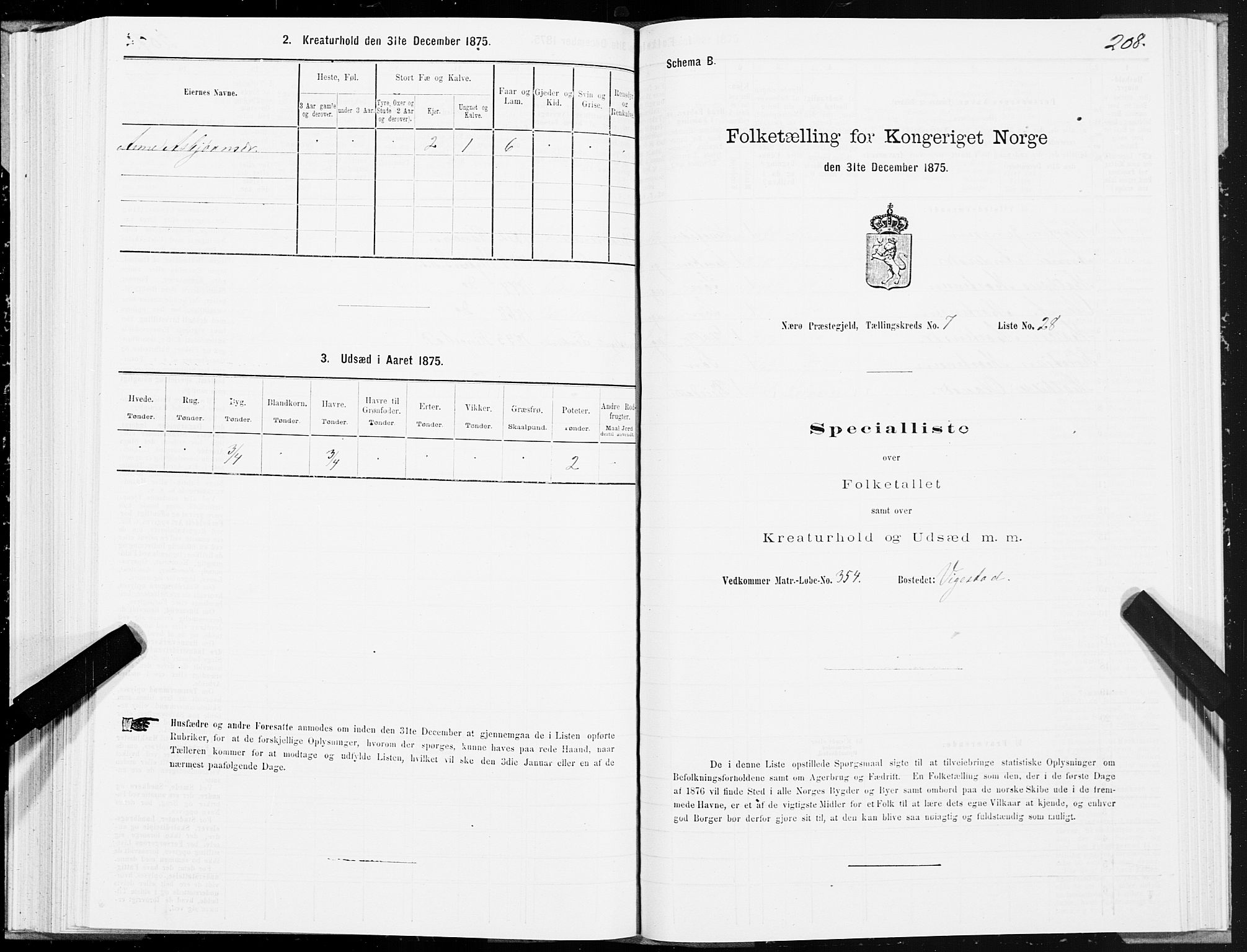 SAT, 1875 census for 1751P Nærøy, 1875, p. 3208