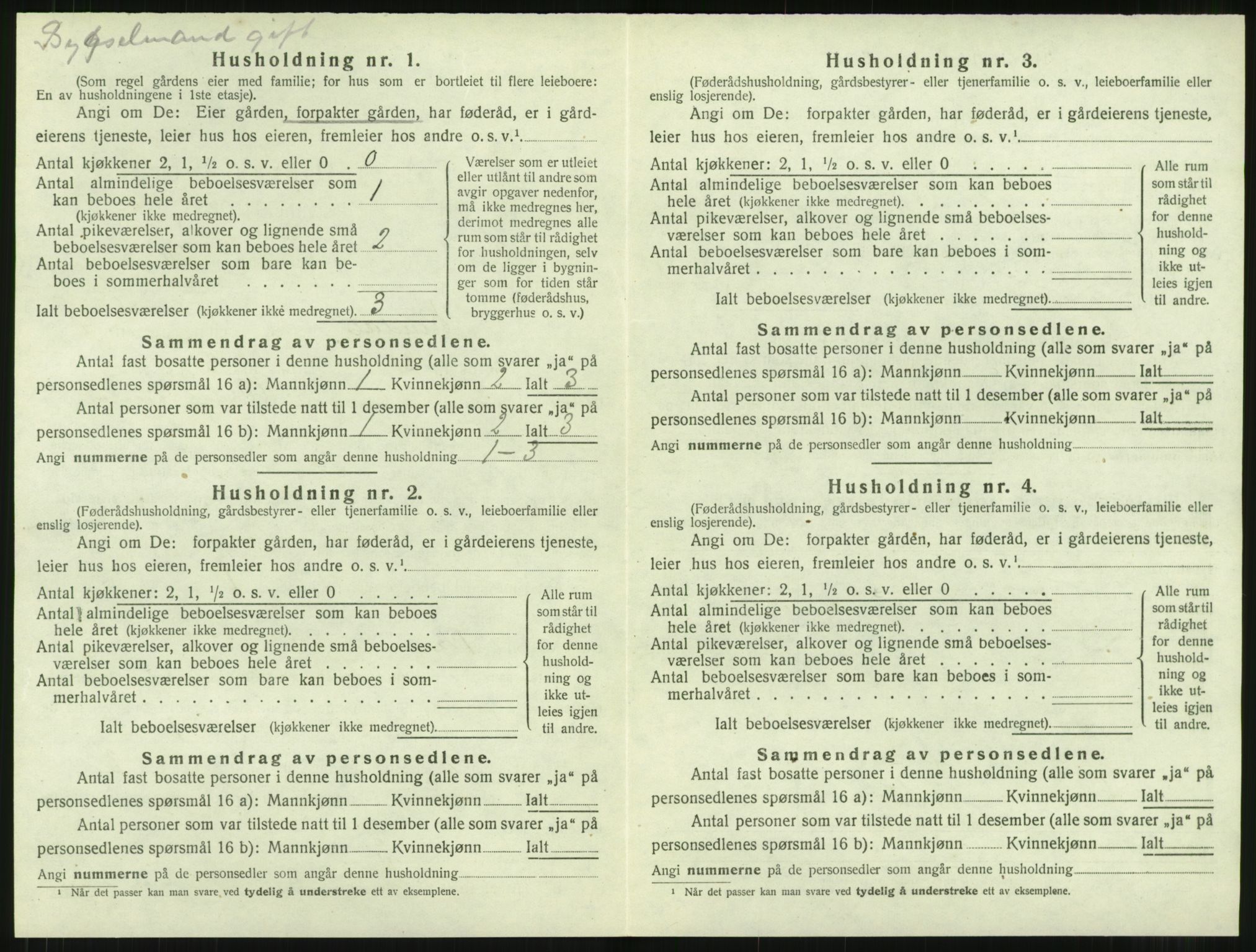 SAT, 1920 census for Rindal, 1920, p. 329