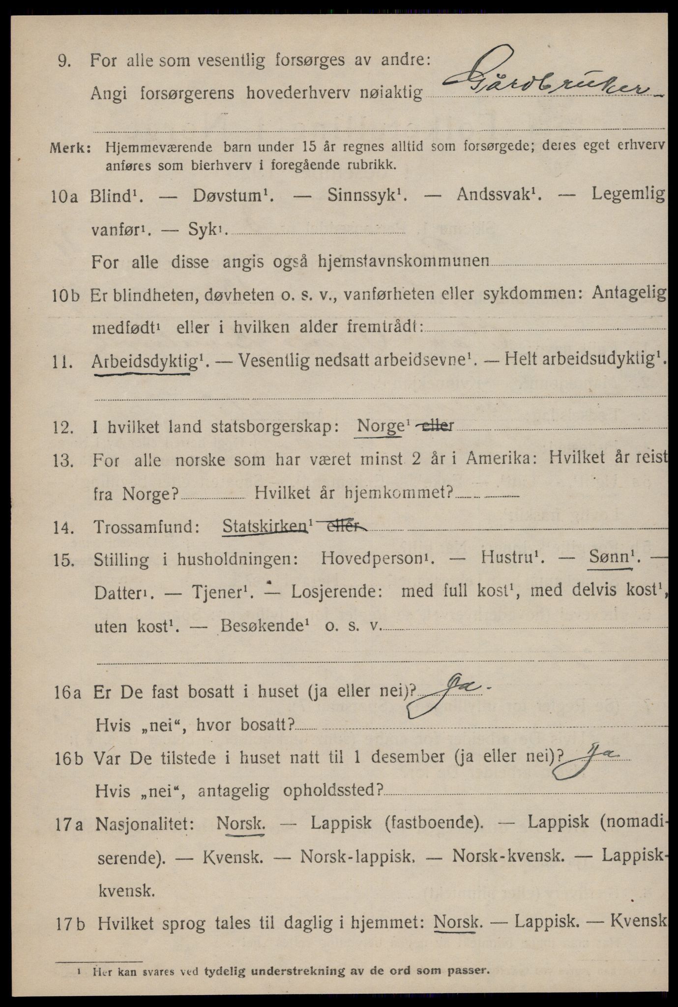 SAT, 1920 census for Røros, 1920, p. 11577