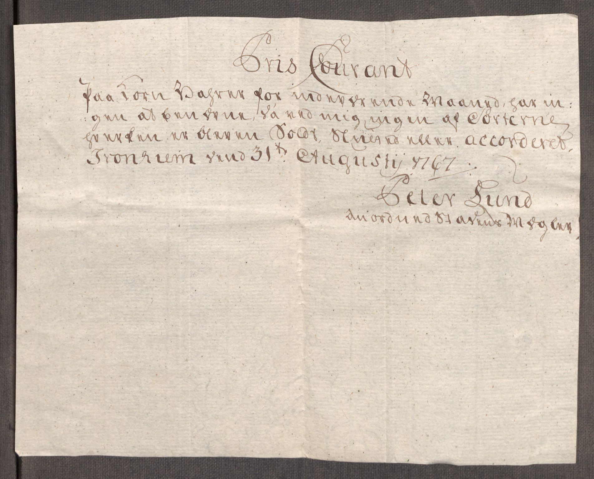 Rentekammeret inntil 1814, Realistisk ordnet avdeling, RA/EA-4070/Oe/L0009: [Ø1]: Nordafjelske priskuranter, 1759-1768, p. 343