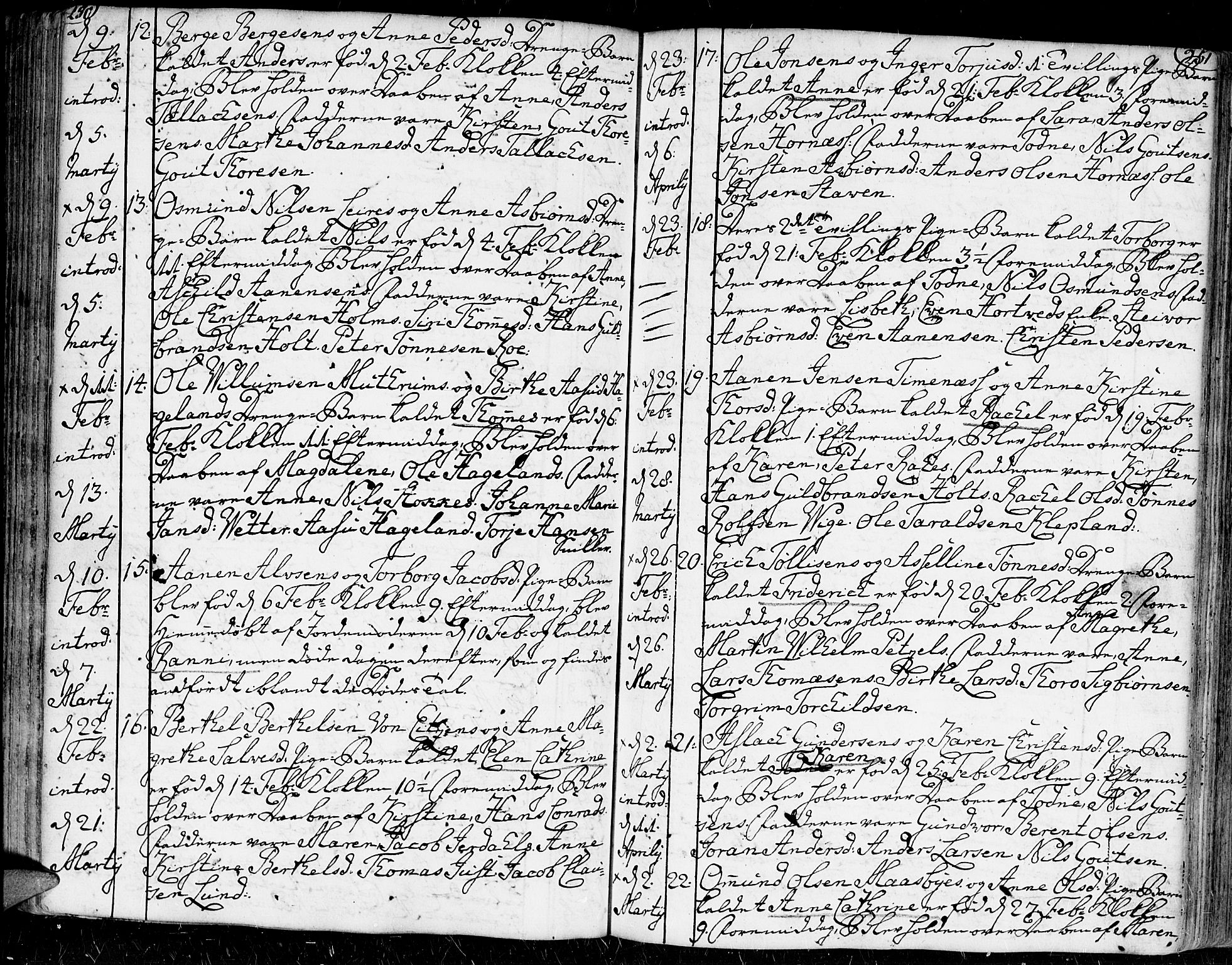 Kristiansand domprosti, AV/SAK-1112-0006/F/Fa/L0002: Parish register (official) no. A 2, 1755-1778, p. 250-251