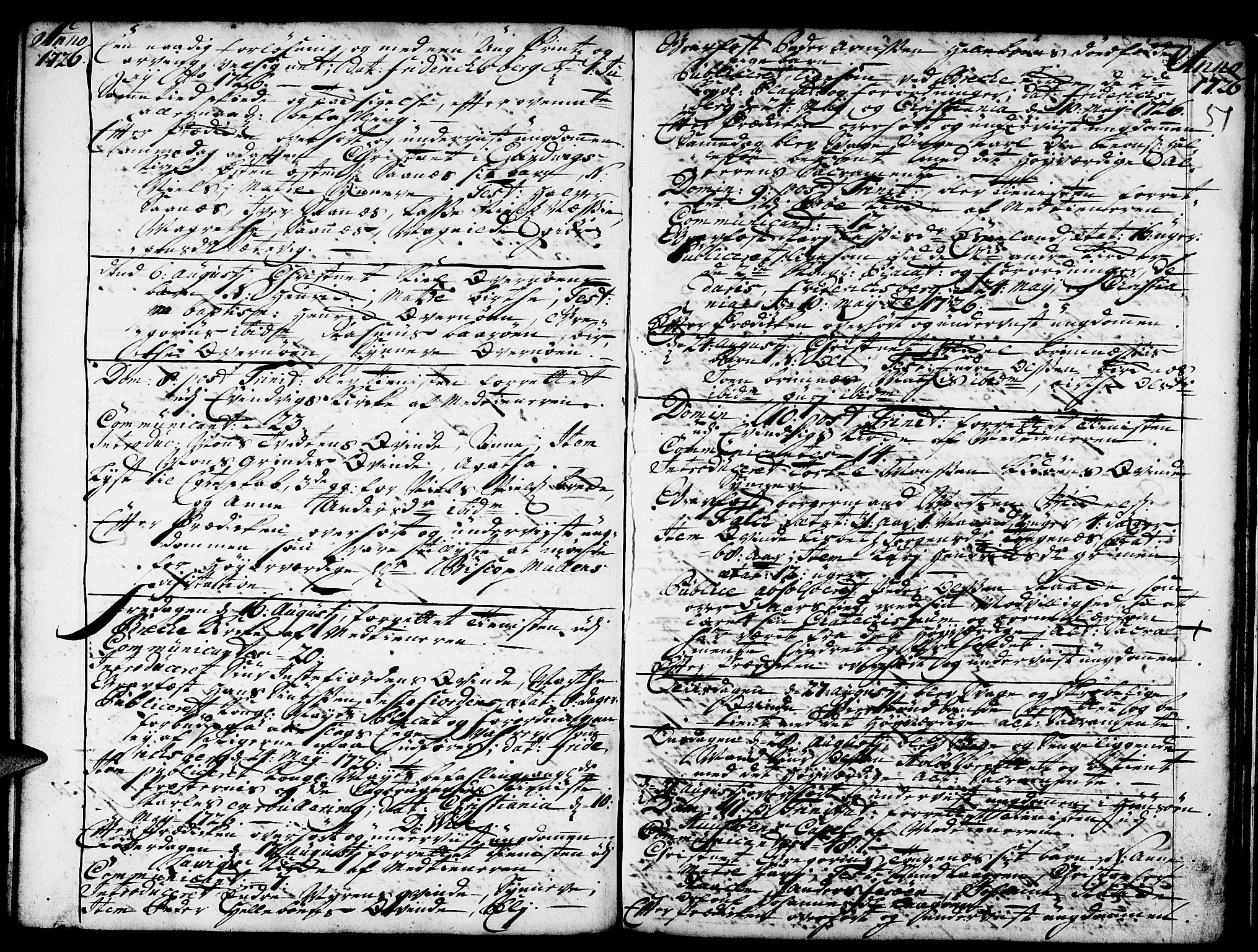 Gulen sokneprestembete, SAB/A-80201/H/Haa/Haaa/L0008: Parish register (official) no. A 8, 1723-1728, p. 51