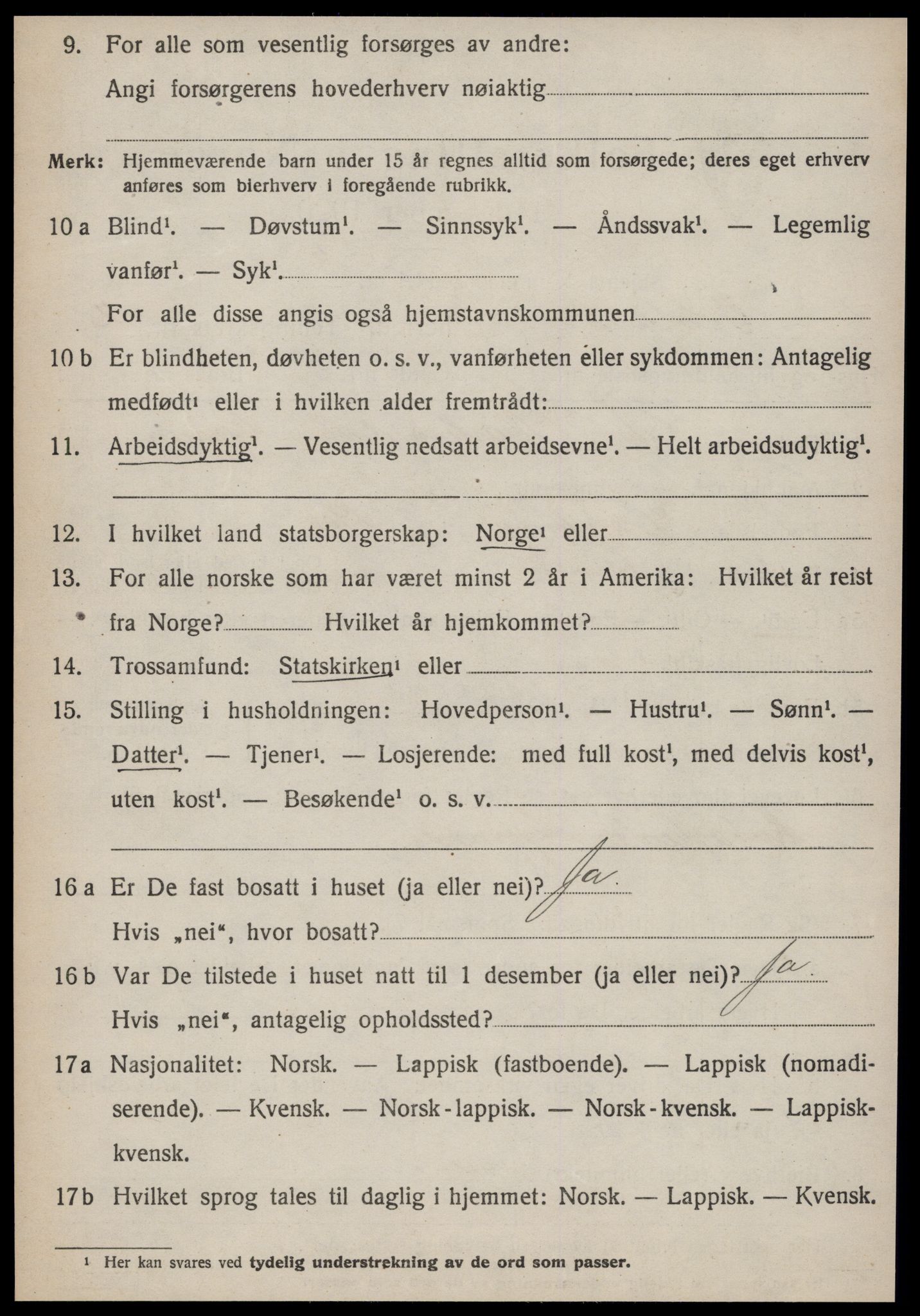 SAT, 1920 census for Orkland, 1920, p. 1679