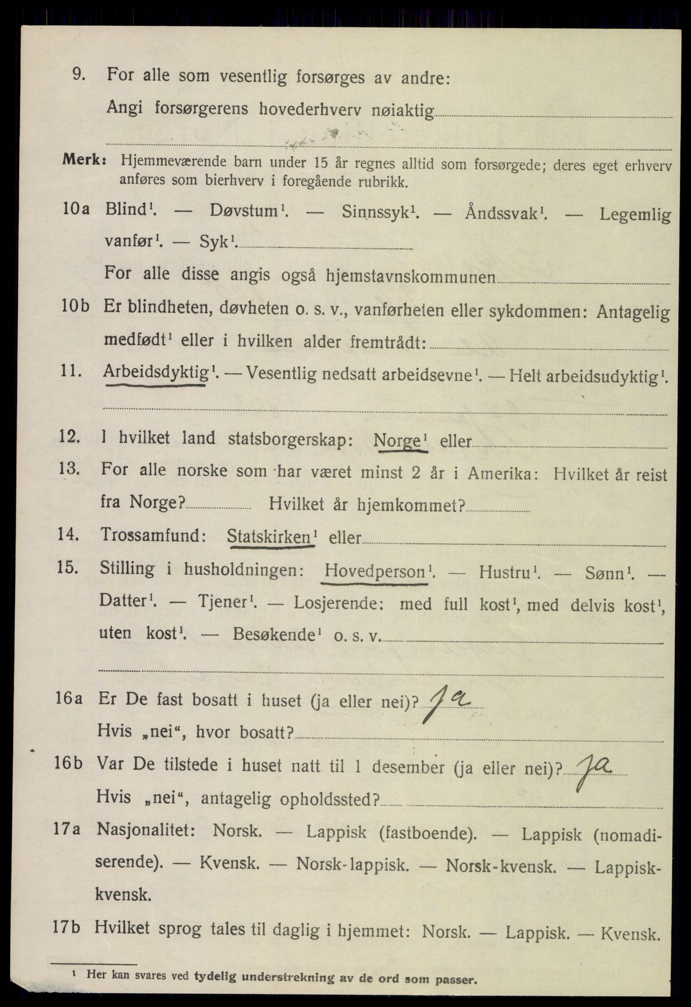 SAT, 1920 census for Leksvik, 1920, p. 5743