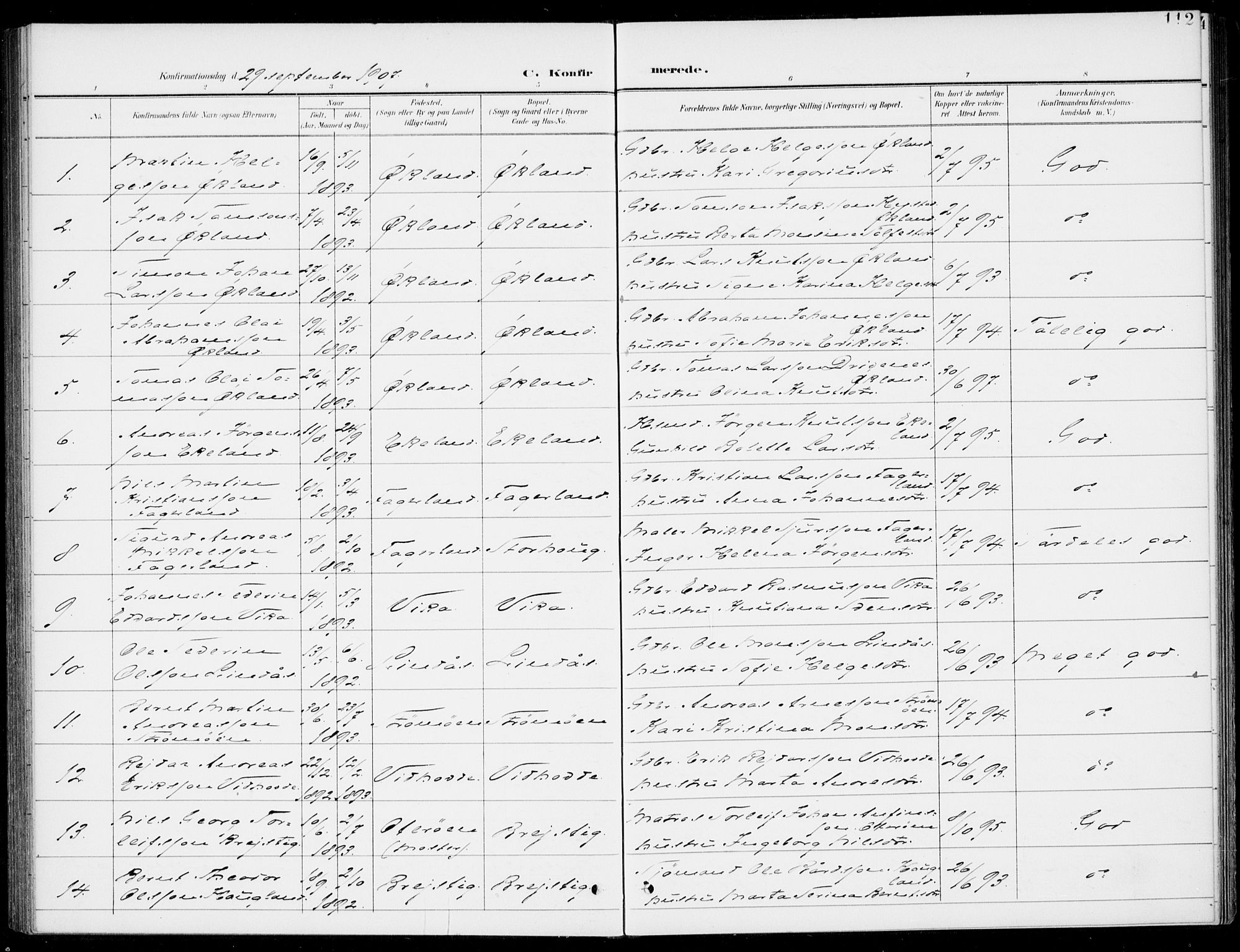 Sveio Sokneprestembete, AV/SAB-A-78501/H/Haa: Parish register (official) no. C 3, 1899-1916, p. 112